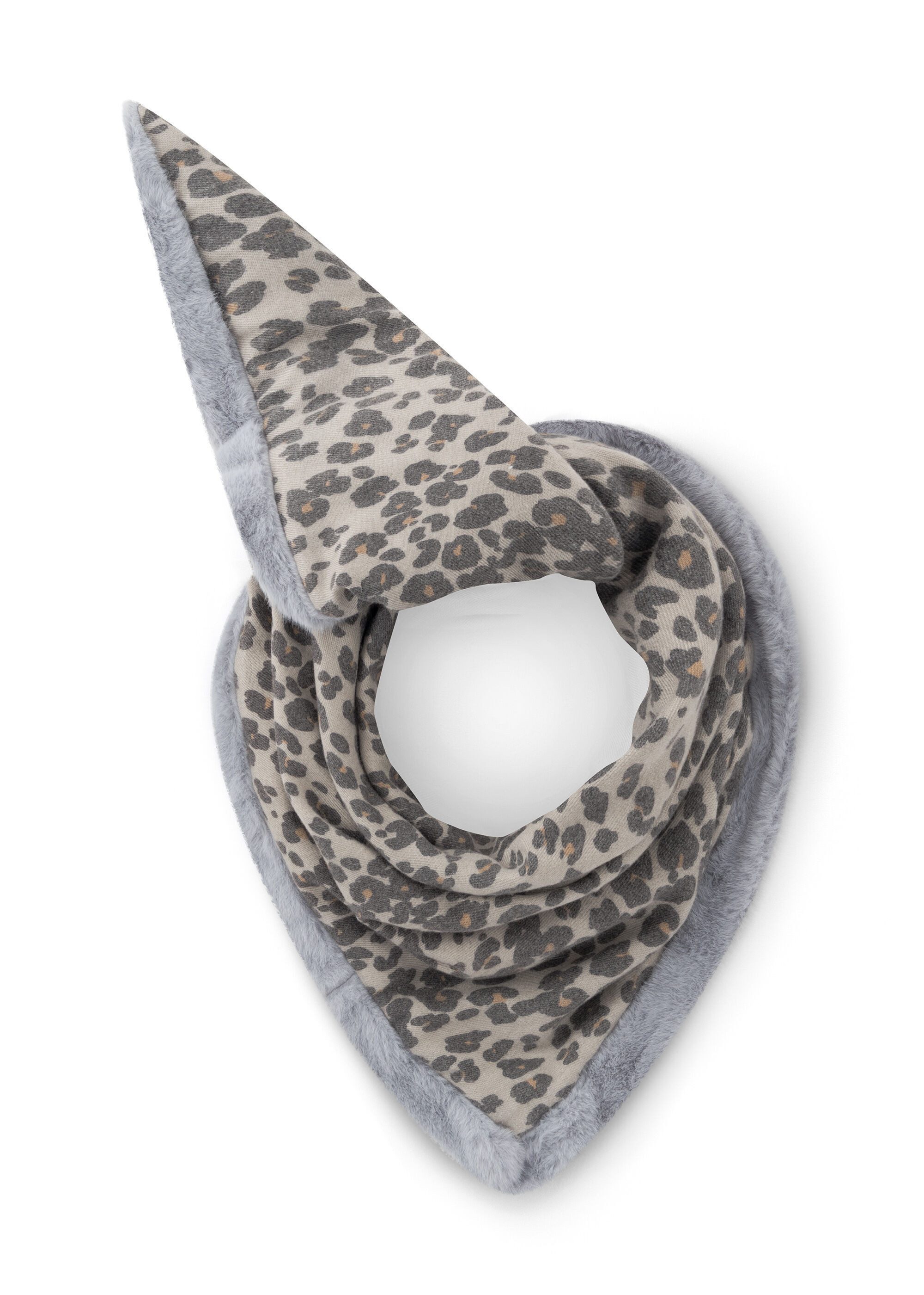 Codello Dreieckstuch, (1-St), mit Teddyfellrückseite mit Leo-Muster günstig online kaufen