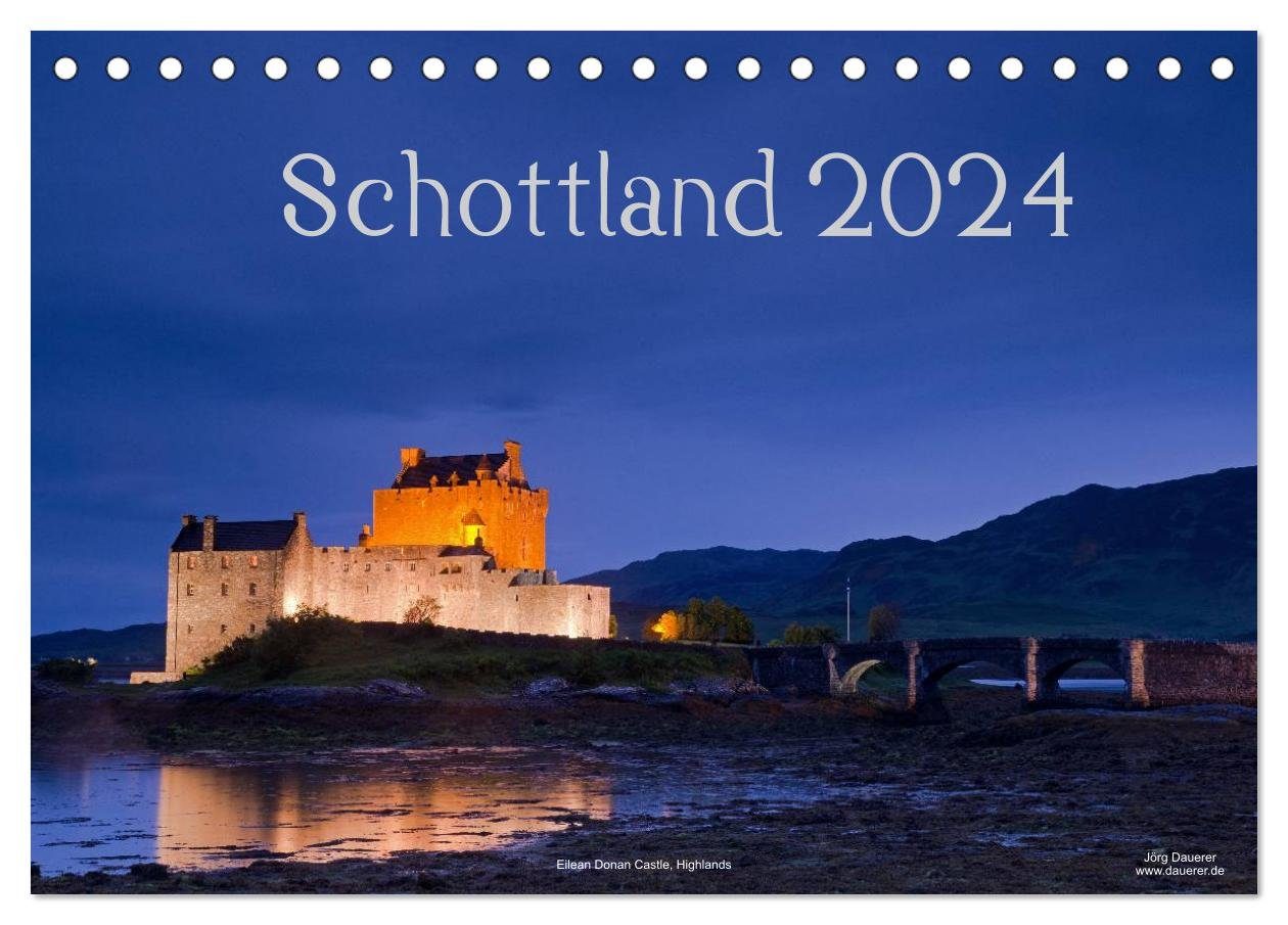 CALVENDO Wandkalender Schottland (Tischkalender 2024 DIN A5 quer), CALVENDO Monatskalender