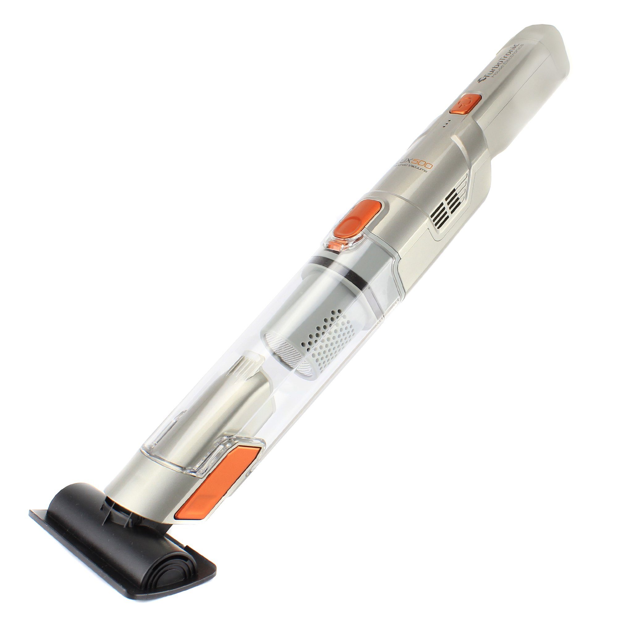 TurboTronic by Z-Line Handstaubsauger 12kpa, 12 Min. Laufzeit, ultra-Leichtgewicht Boden Staubsauger, 90 W, beutellos, kabelloser Sofa Couch Tisch Handsauger mit Ladestation
