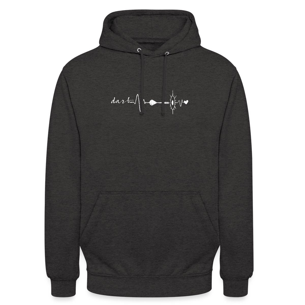 Hoodie Darts Heartbeat EKG Dartspieler Geschenkidee Unisex Hoodie