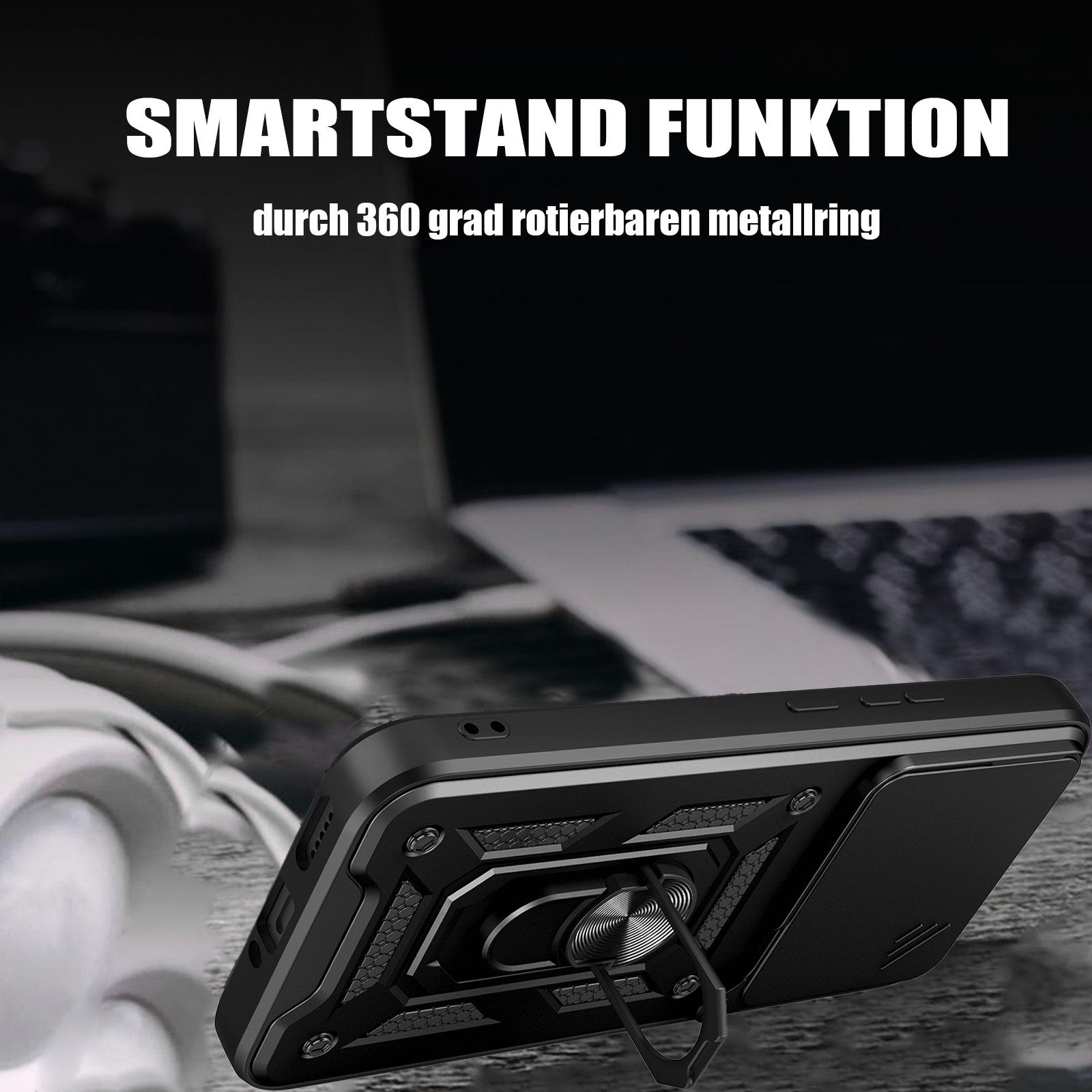 betterfon Handyhülle für Xiaomi Redmi Note 15 Pro+ Hülle Schutzhülle mit Kameraschutz, Outdoorhülle mit Ringhalter, Silikonkern & präziser Passform – Bild 4 von 5