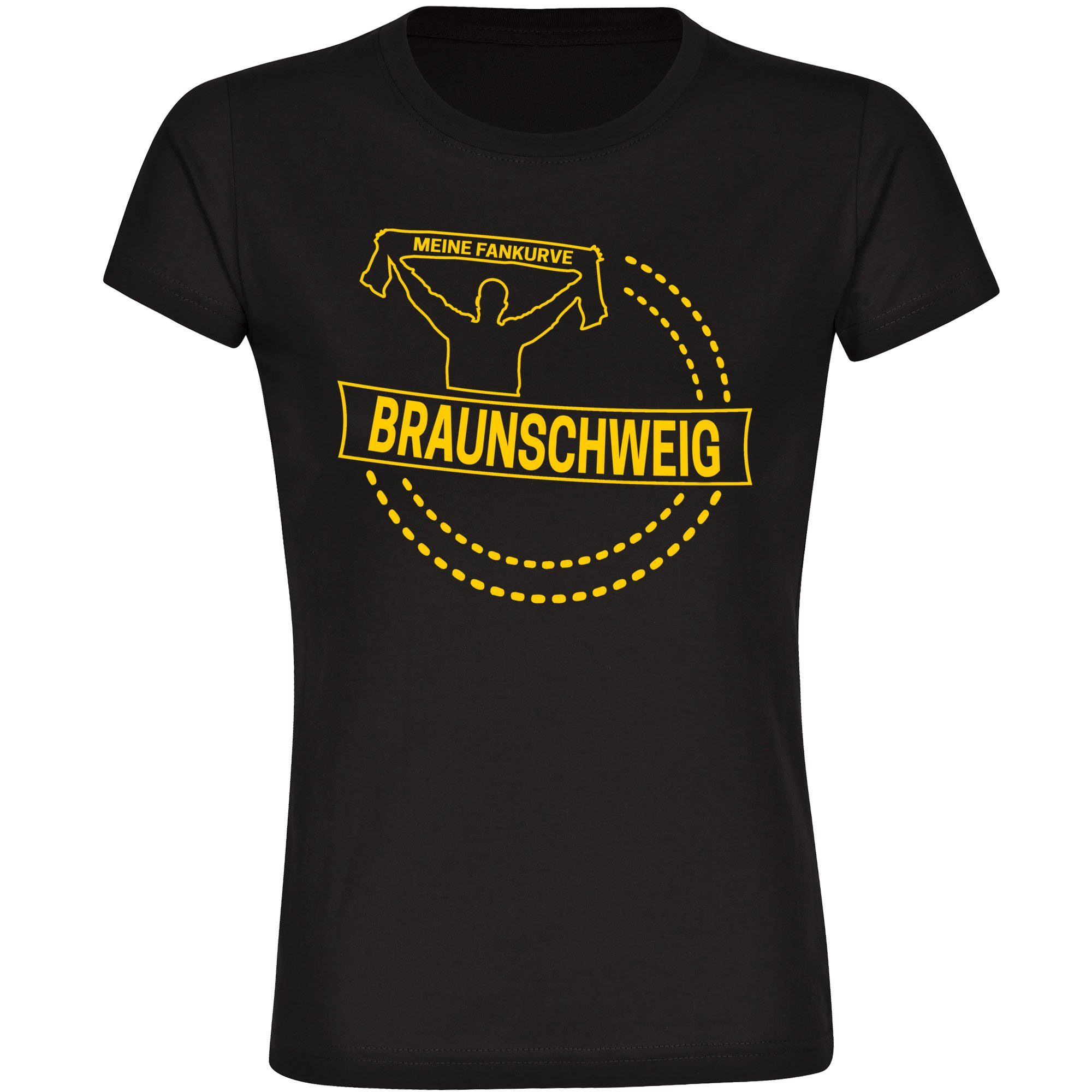 multifanshop T-Shirt Damen Braunschweig - Meine Fankurve - Frauen