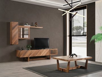 Dekorist Wohnzimmertisch Wohnzimmer-TV-Ständer, 100 % Holz, 80 x 45 x 120 cm