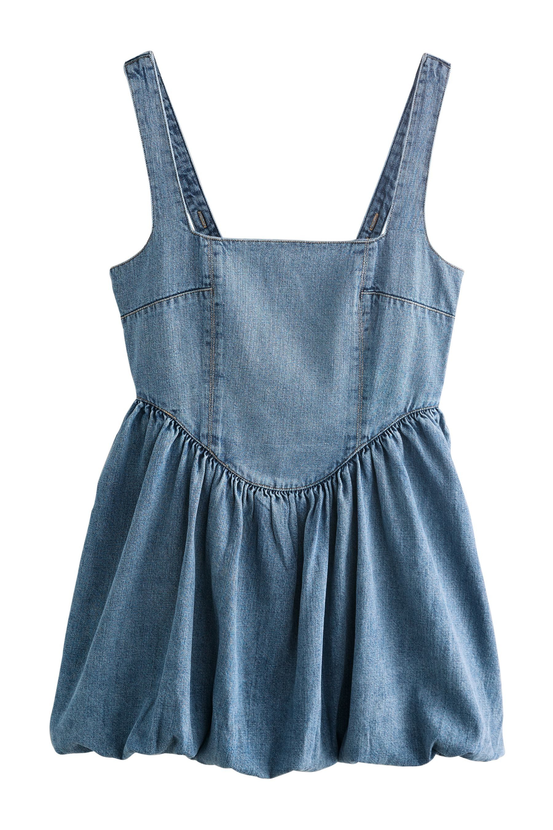 Next Jeanskleid Mini-Puffballkleid aus Denim (1-tlg) günstig online kaufen