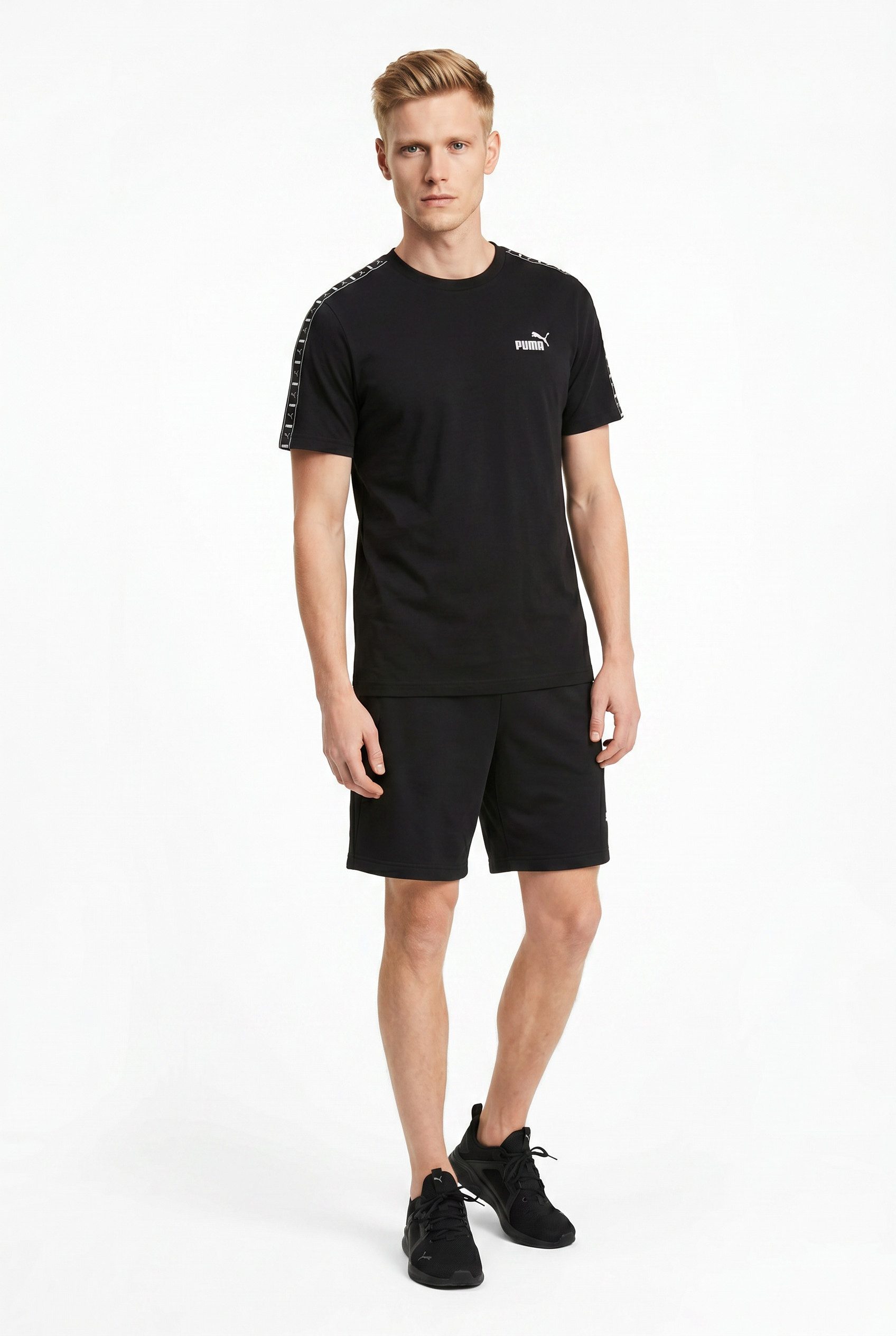 PUMA T-Shirt ESS TAPE TEE sportlicher Stil, Kurzarm, aus Baumwolle