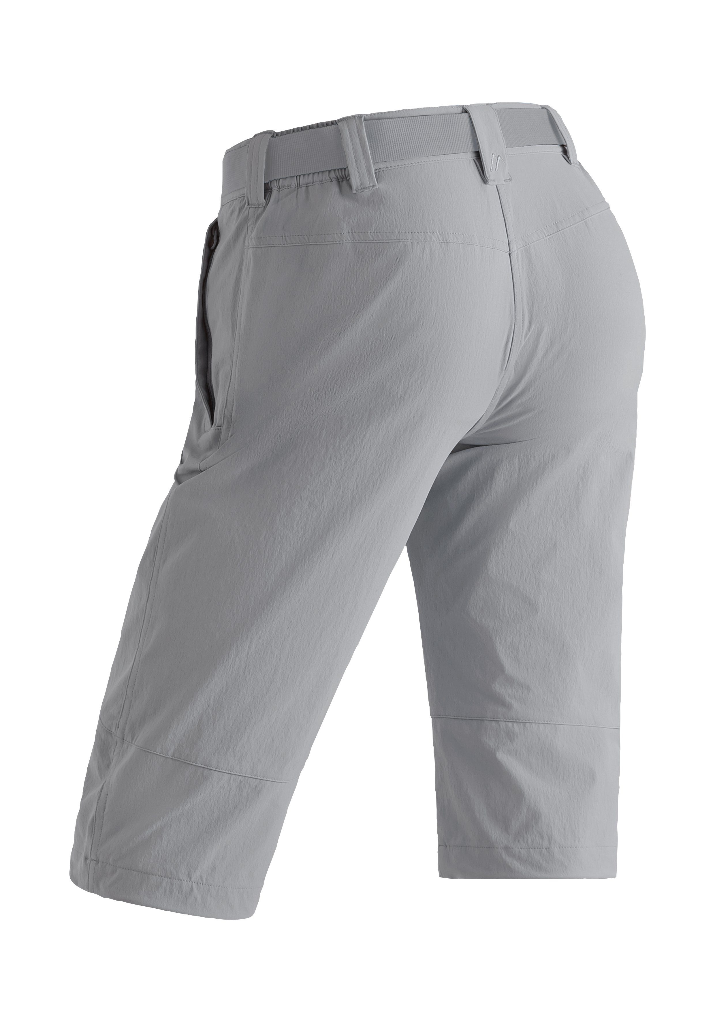 Maier Sports Caprihose Kluane Damen Shorts, kurze Wanderhose, Outdoorhose mit 2 Taschen, Regular Fit