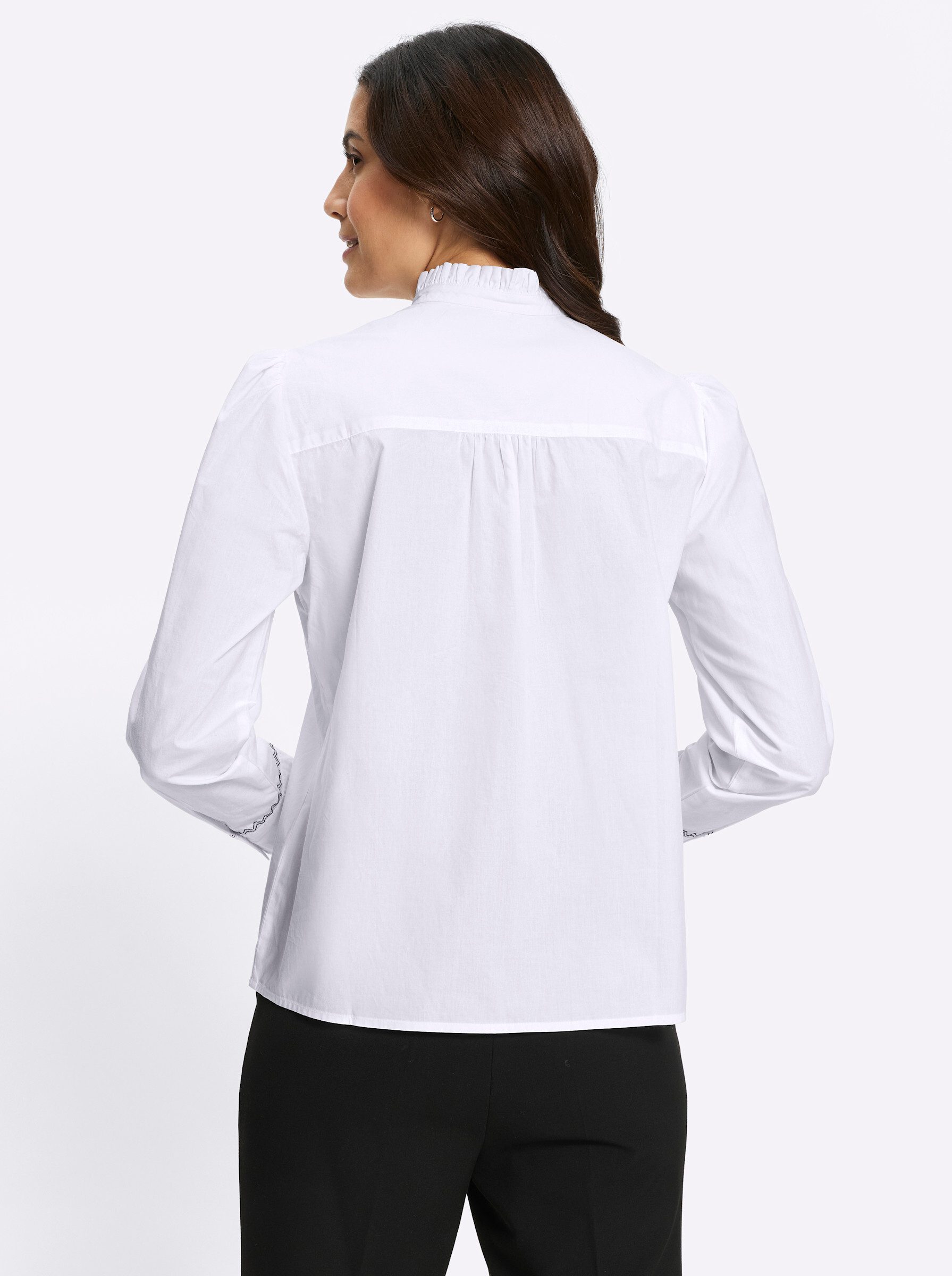 Witt Klassische Bluse Baumwoll-Bluse Langarm