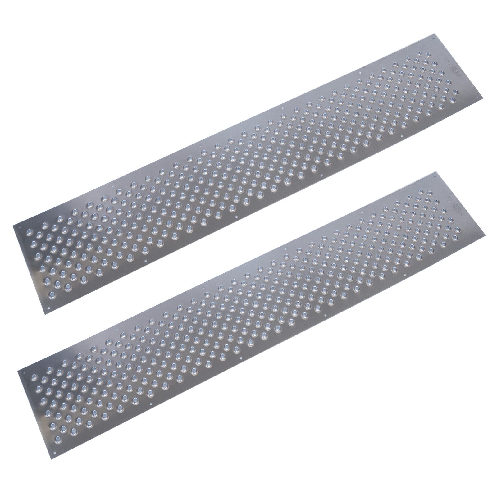 Auffahrrampe Paar Lochblech Aluminium gebördelt 1000 x 200 mm 1,5 mm Stärke Trittsi