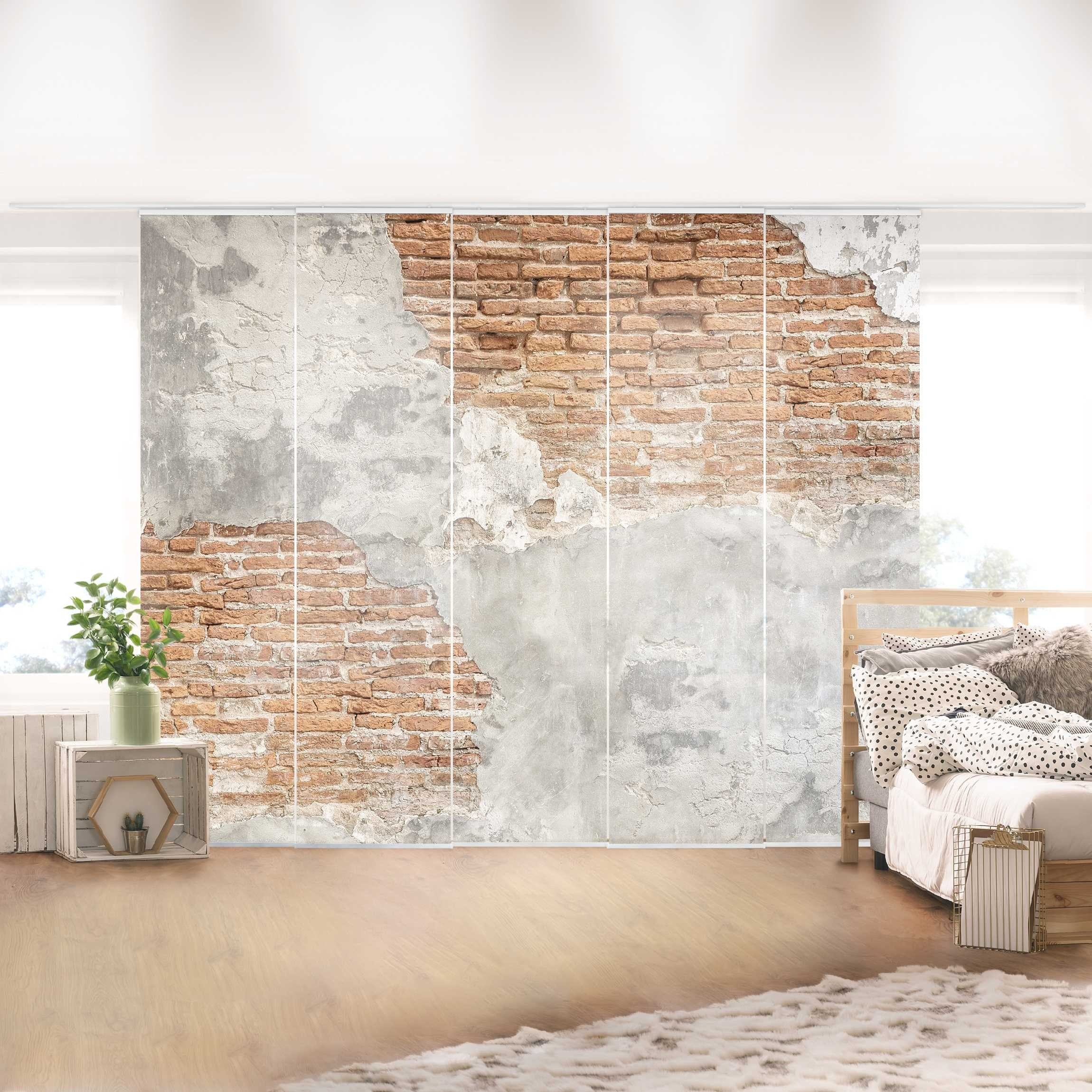 Bilderdepot24 Schiebegardine modern Flächenvorhang blickdicht Shabby günstig online kaufen