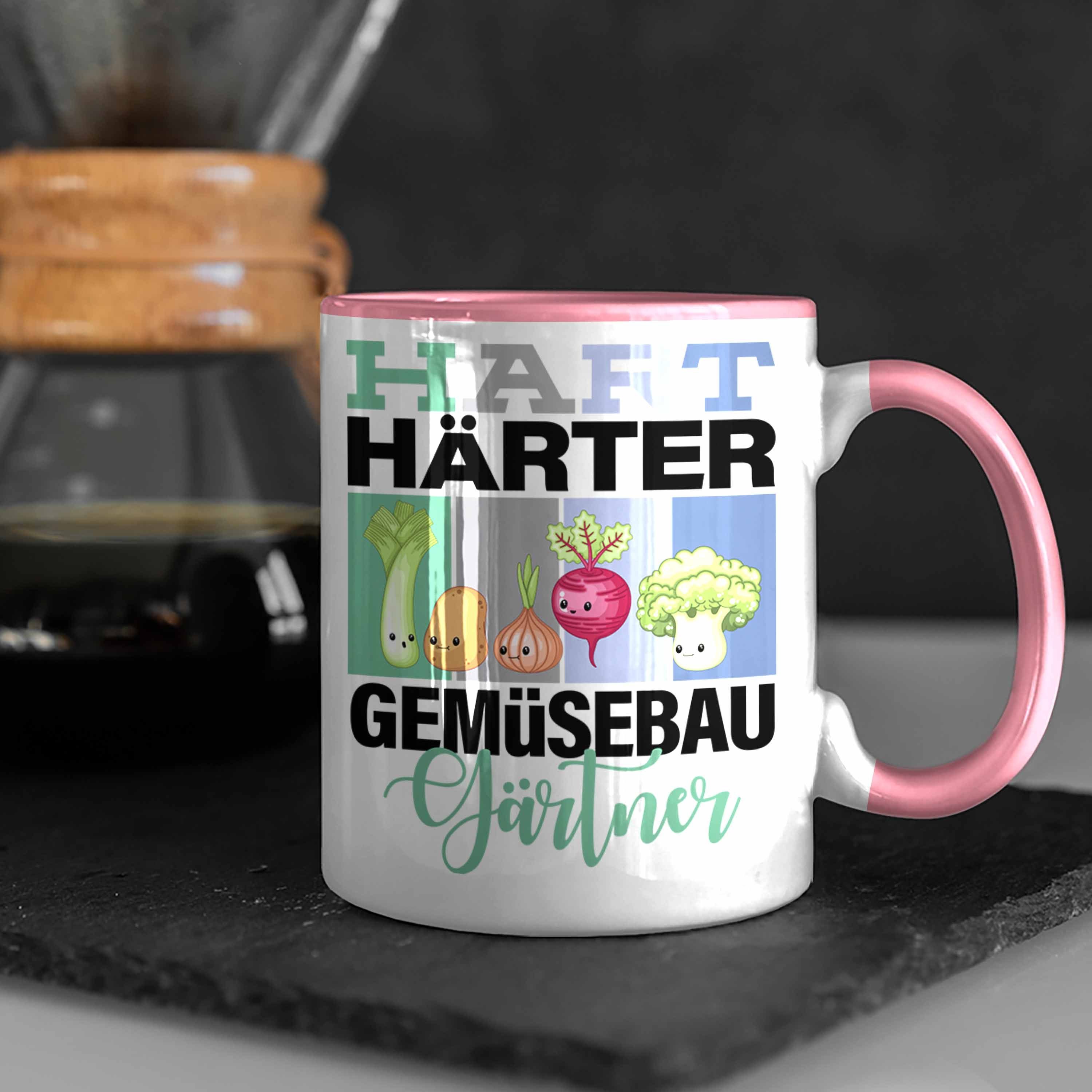 Lustige für Rosa Ge Spruch Tasse Geschenkidee Tasse "Hart Härter Gemüsebaugärtner Trendation