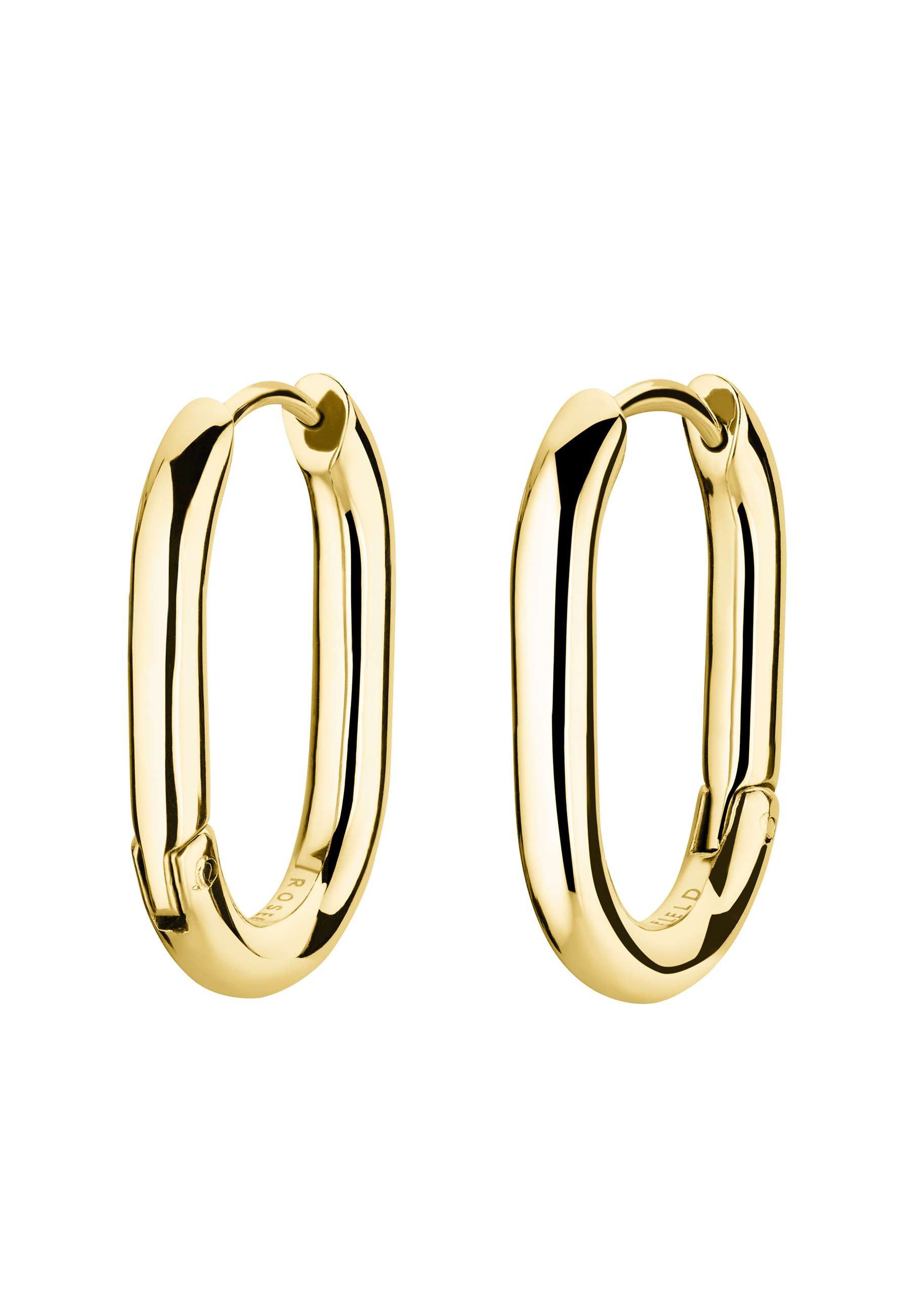 ROSEFIELD Ohrring-Set ROSEFIELD Kleine Ovale Kreolen Ohrringe für Damen Goldfarben