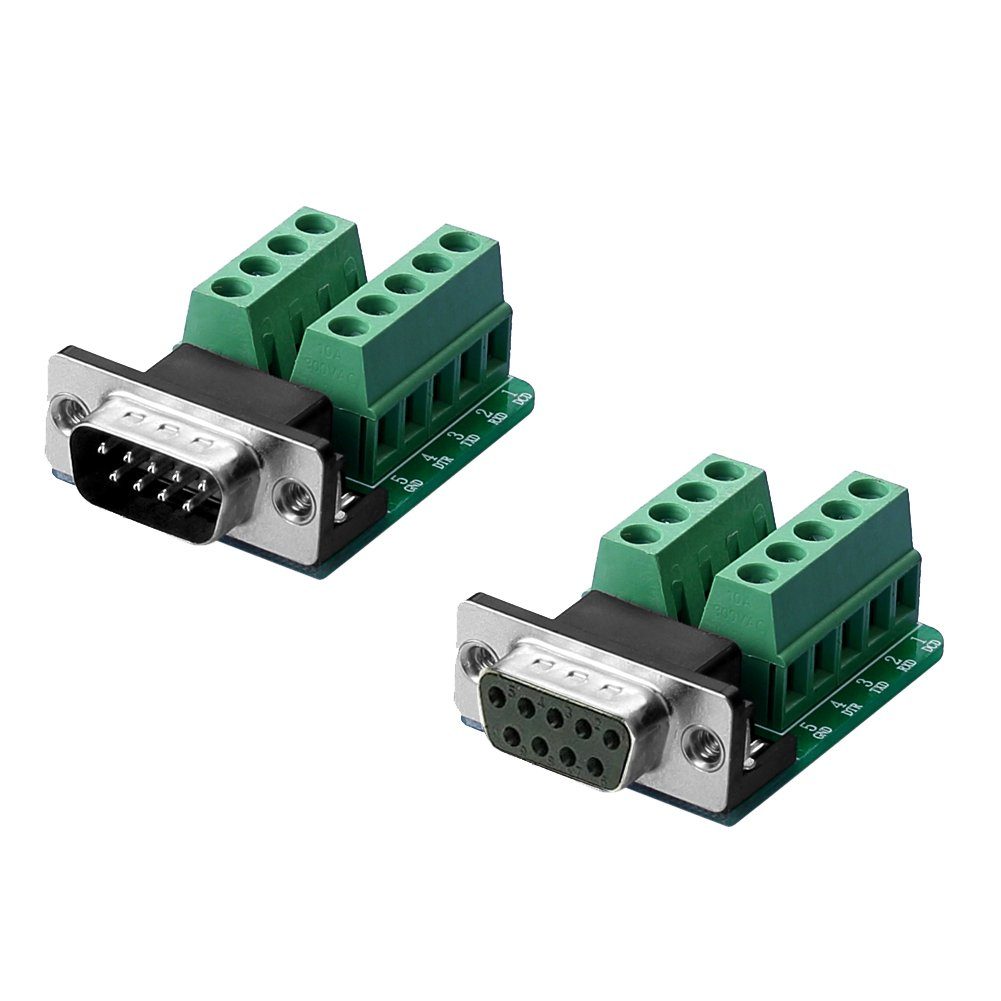 DB9-Stecker und DB9-Buchse D-SUB-Adapterplattenanschluss RS232 Adapter
