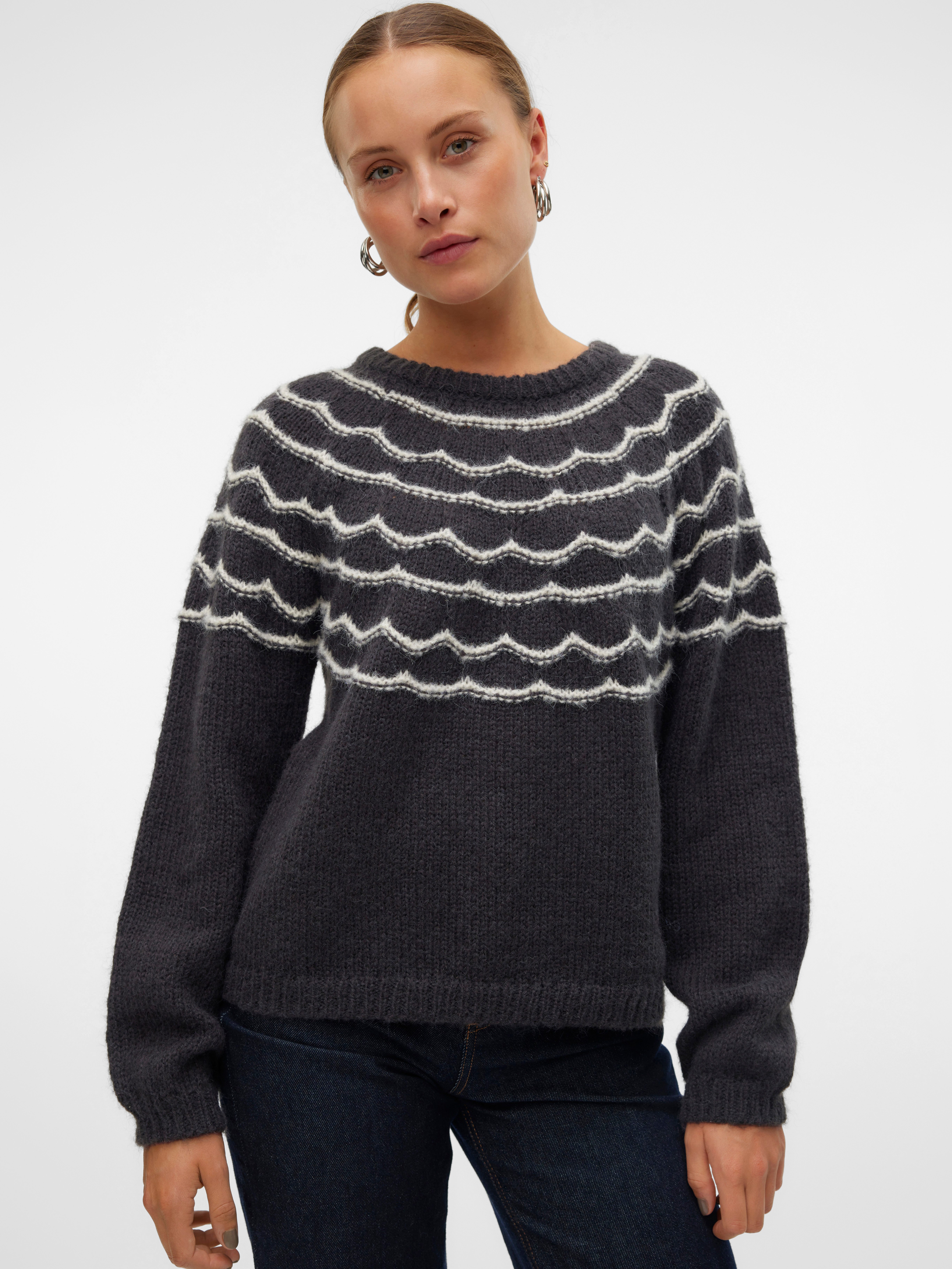 Vero Moda Rundhalspullover VMCHARMAINE LS O-NECK günstig online kaufen