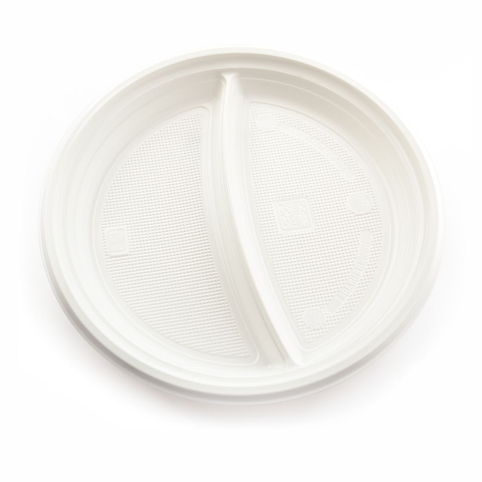 Bio Bagasse Menüteller 3-fach Geteilt – 26 Cm, 500 Stück, Kompostierbare Einwegteller Aus Zuckerrohr
