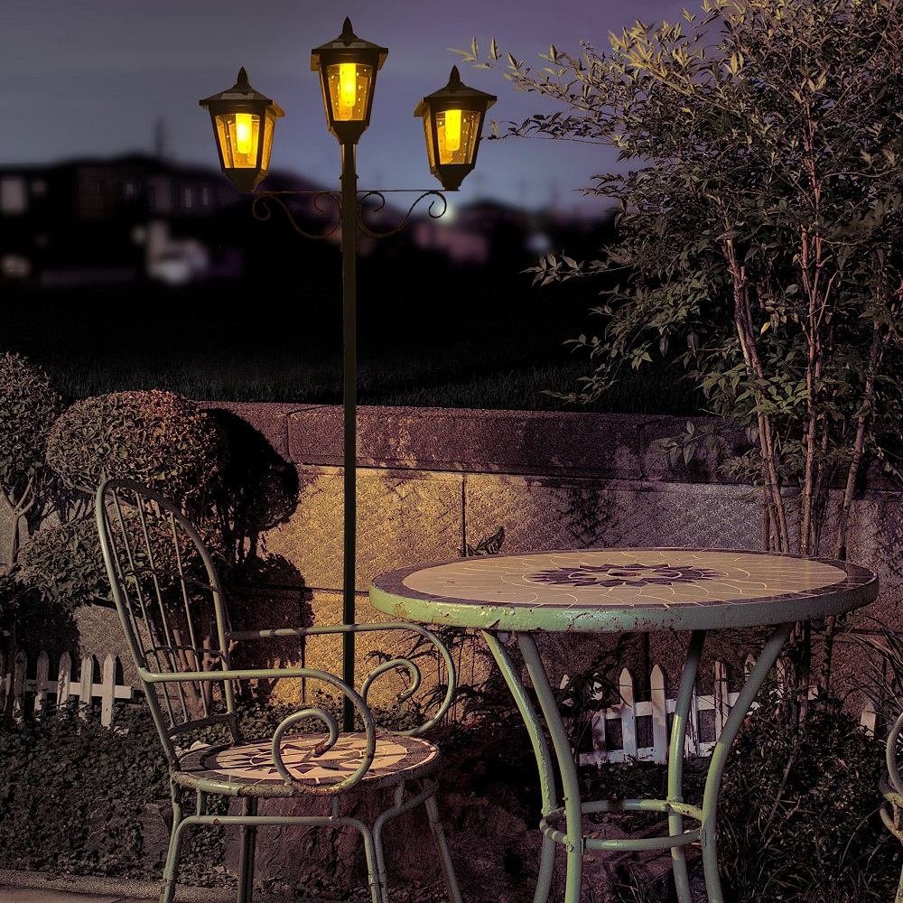 Seasonals LED Solarleuchte 1036 LED Solar-Kandelaber "Lighty" orange-Flame