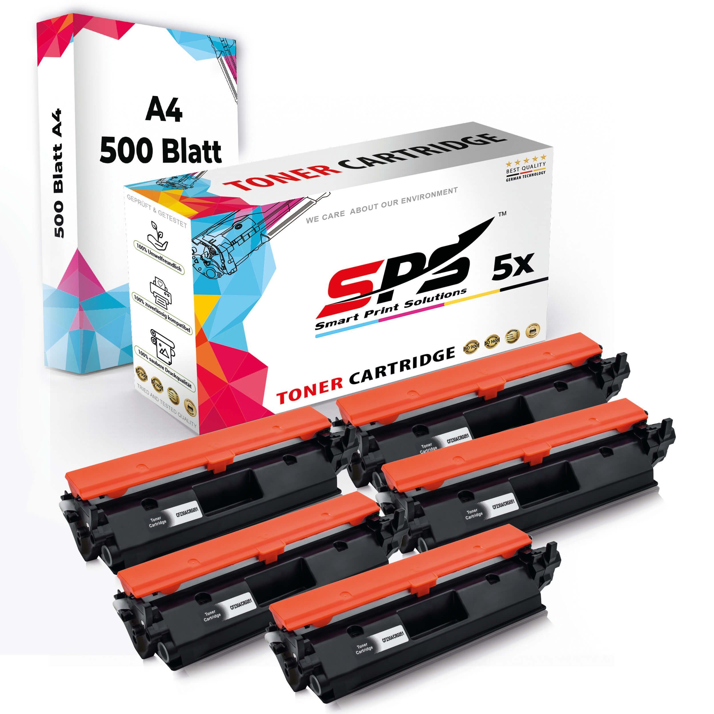 Pack, Multipack Kompatibel, (6er 5x A4 Set + 5x SPS Druckerpapier Tonerkartusche A4 Toner,1x Druckerpapier)