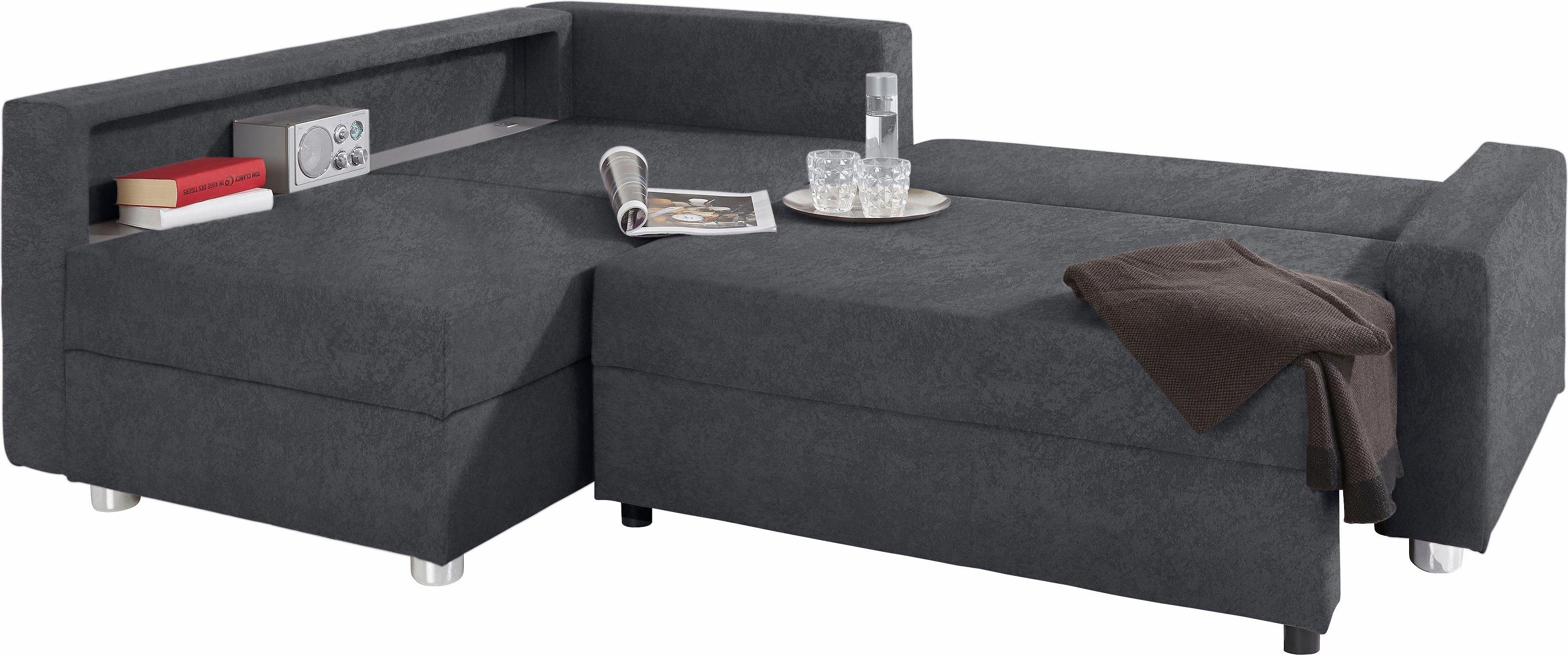 inklusive AB mit COLLECTION wahlweise Ecksofa Federkern, Bettfunktion, RGB-LED-Beleuchtung Relax,