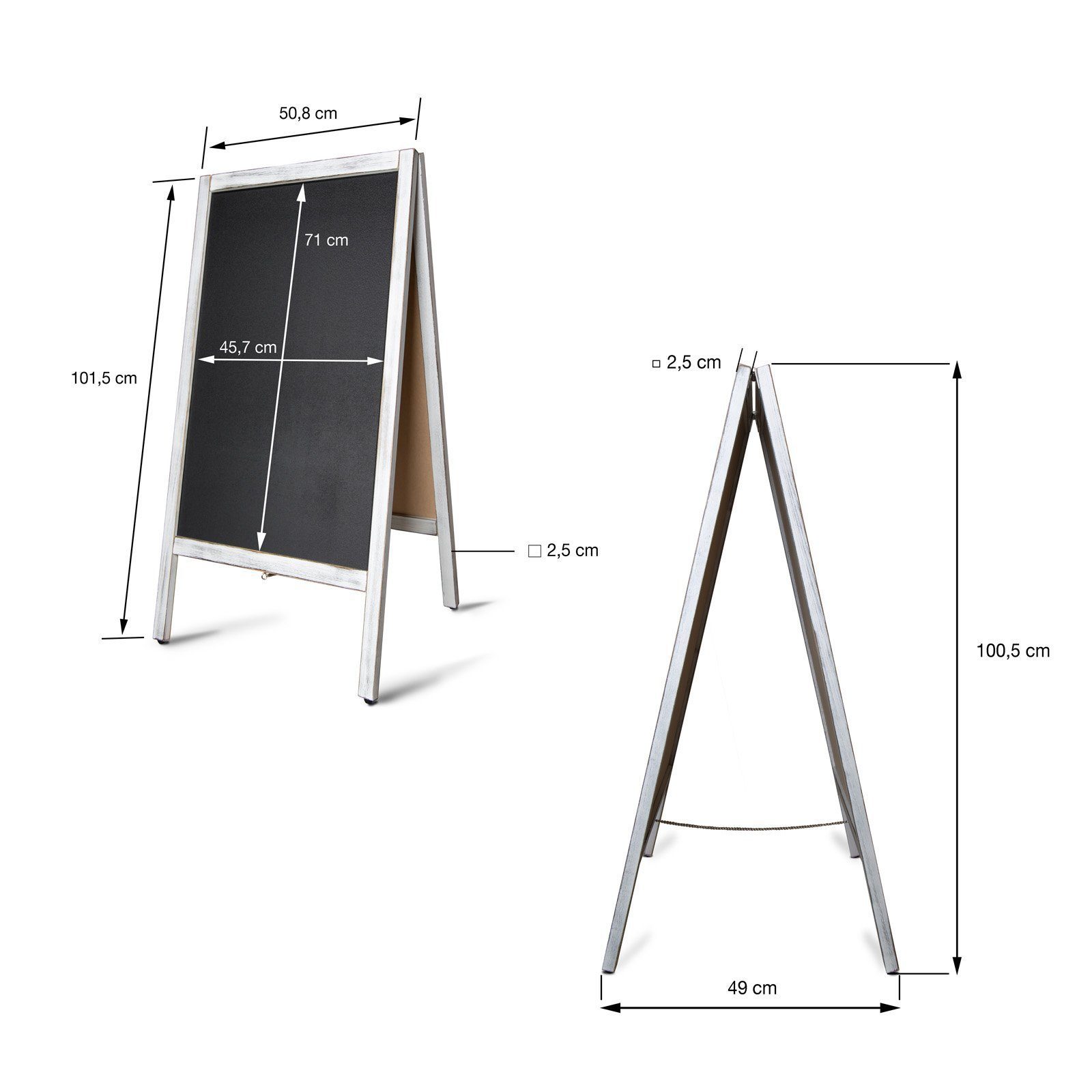 Karat Standtafel Kundenstopper Kreidetafel, Stopper, 2 Größen, 2 Farben, pflegeleicht