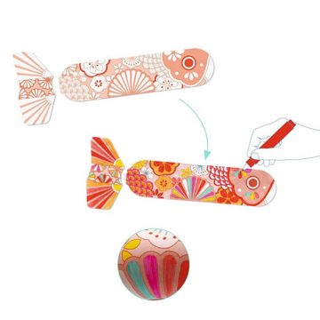 DJECO Kreativset DIY Fliegende Fische Bastelset für Kinder ab 4 Jahren