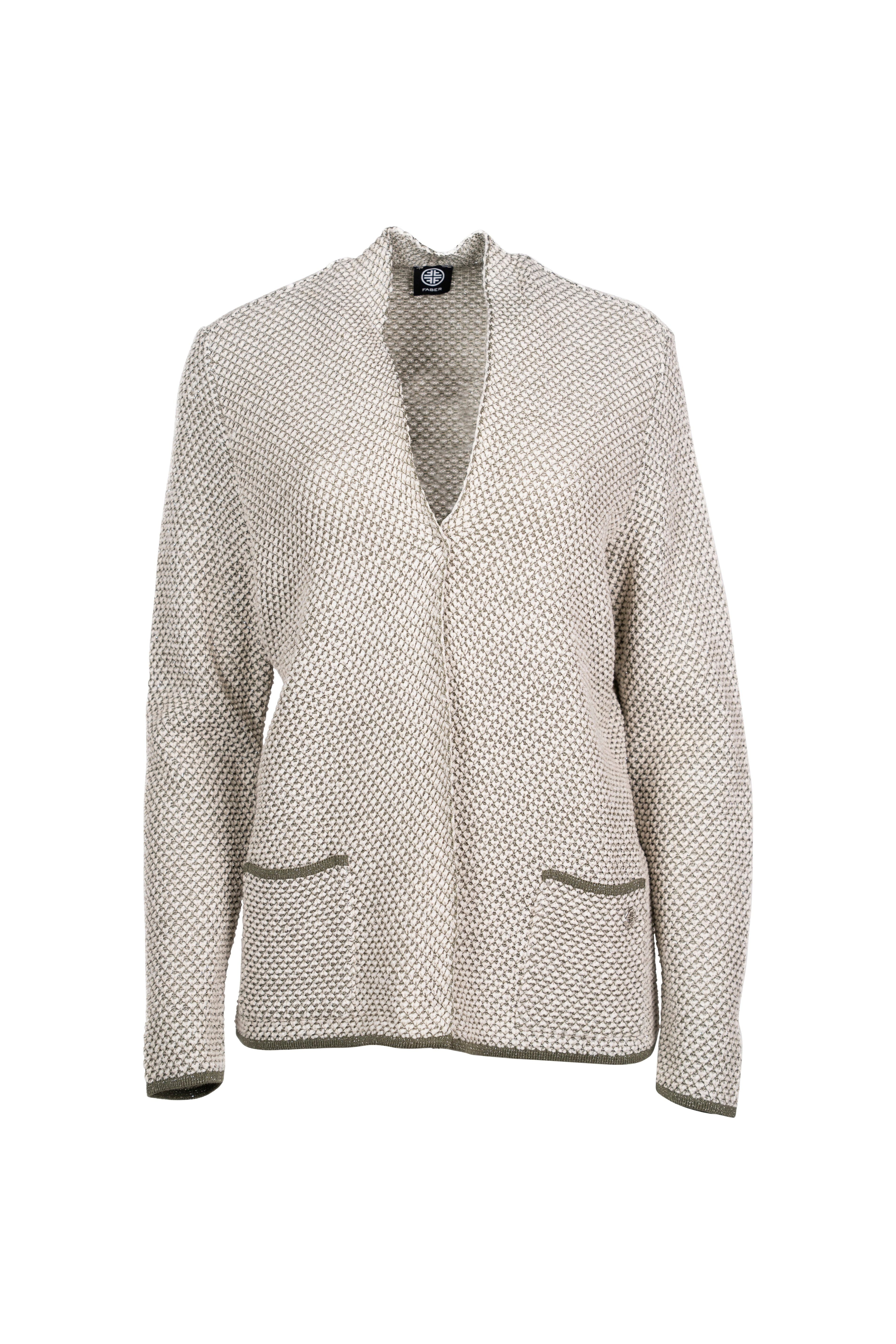 Faber Cardigan Moderner Cardigan im Strickmix Strickmix mit Lurex