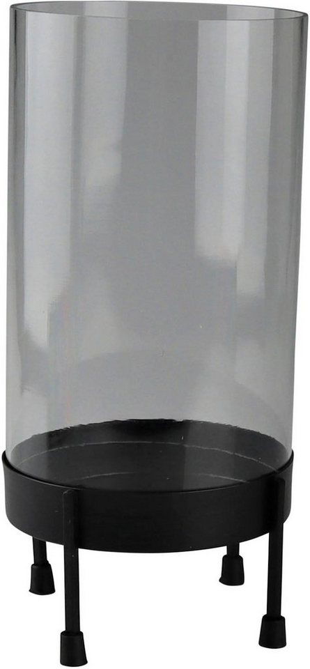 AM Design Windlicht (1 St), Stumpenkerzenhalter aus Eisen und Glas