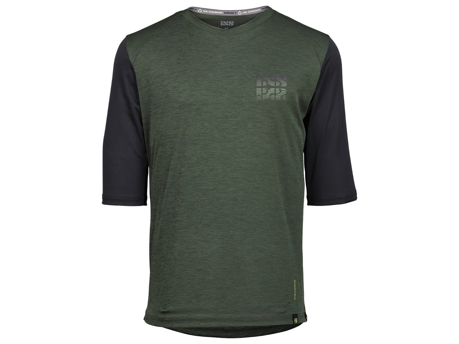3/4 T-Shirt IXS Jersey - X Herren Carve M Ixs Green Black Kurzarm-Shirt