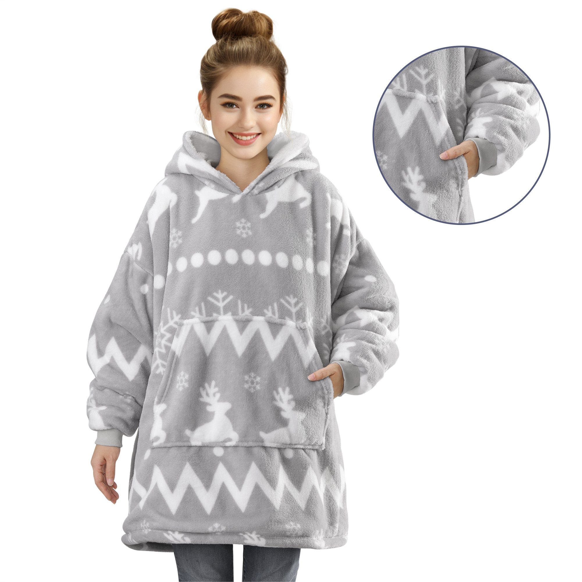 Sweatjacke Unisex Sweatshirt Hoodie Pullover - Pulli mit Kapuze für Kinder