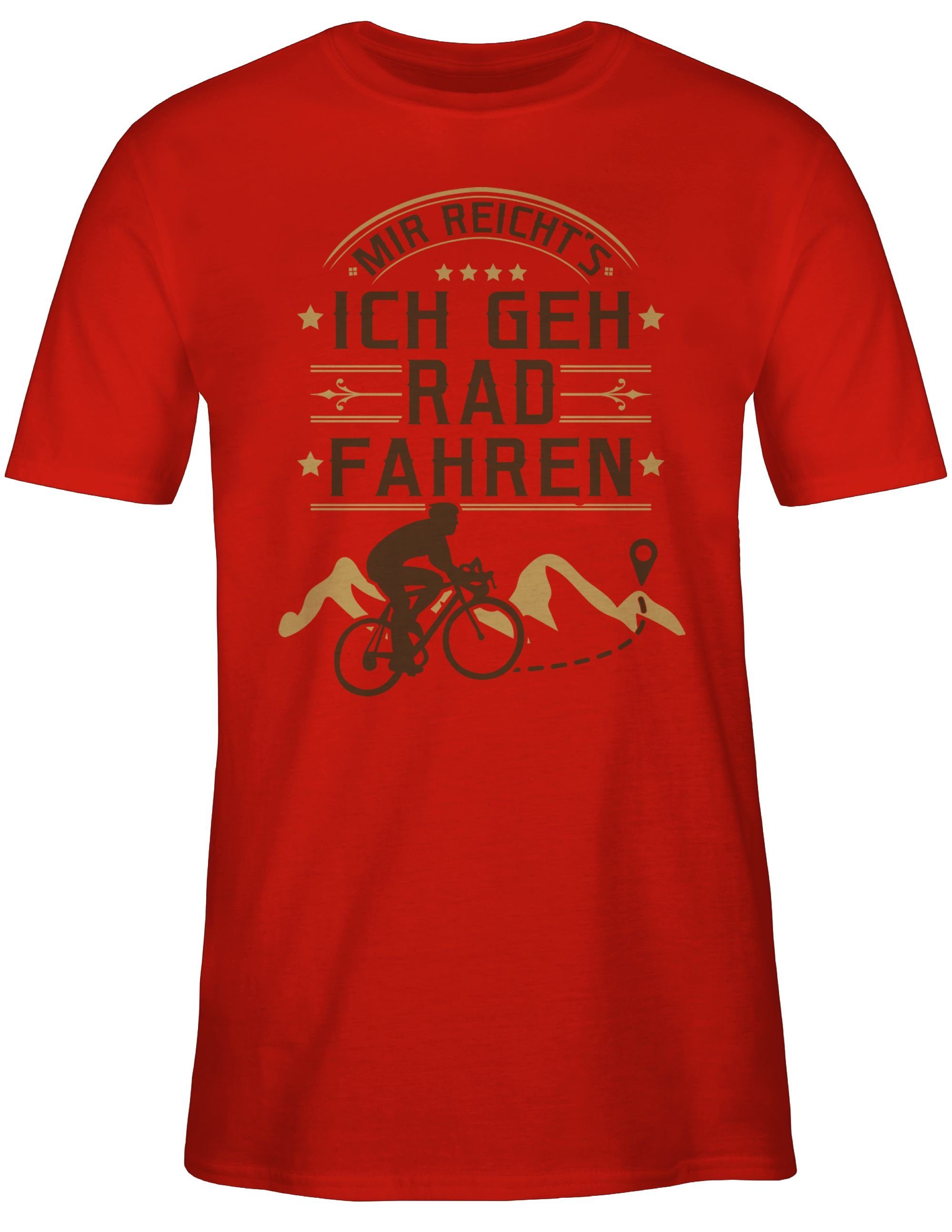 T-Shirt Rot 2 Mir Radsport Fahrrad Shirtracer Bekleidung reicht's fahren Rad