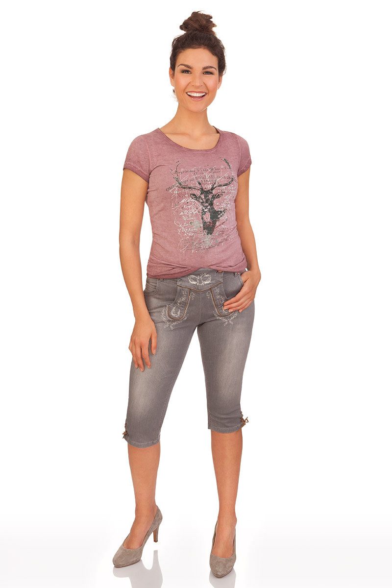 MarJo Trachtenshirt Trachtenshirt Damen - MICHAELA - mauve