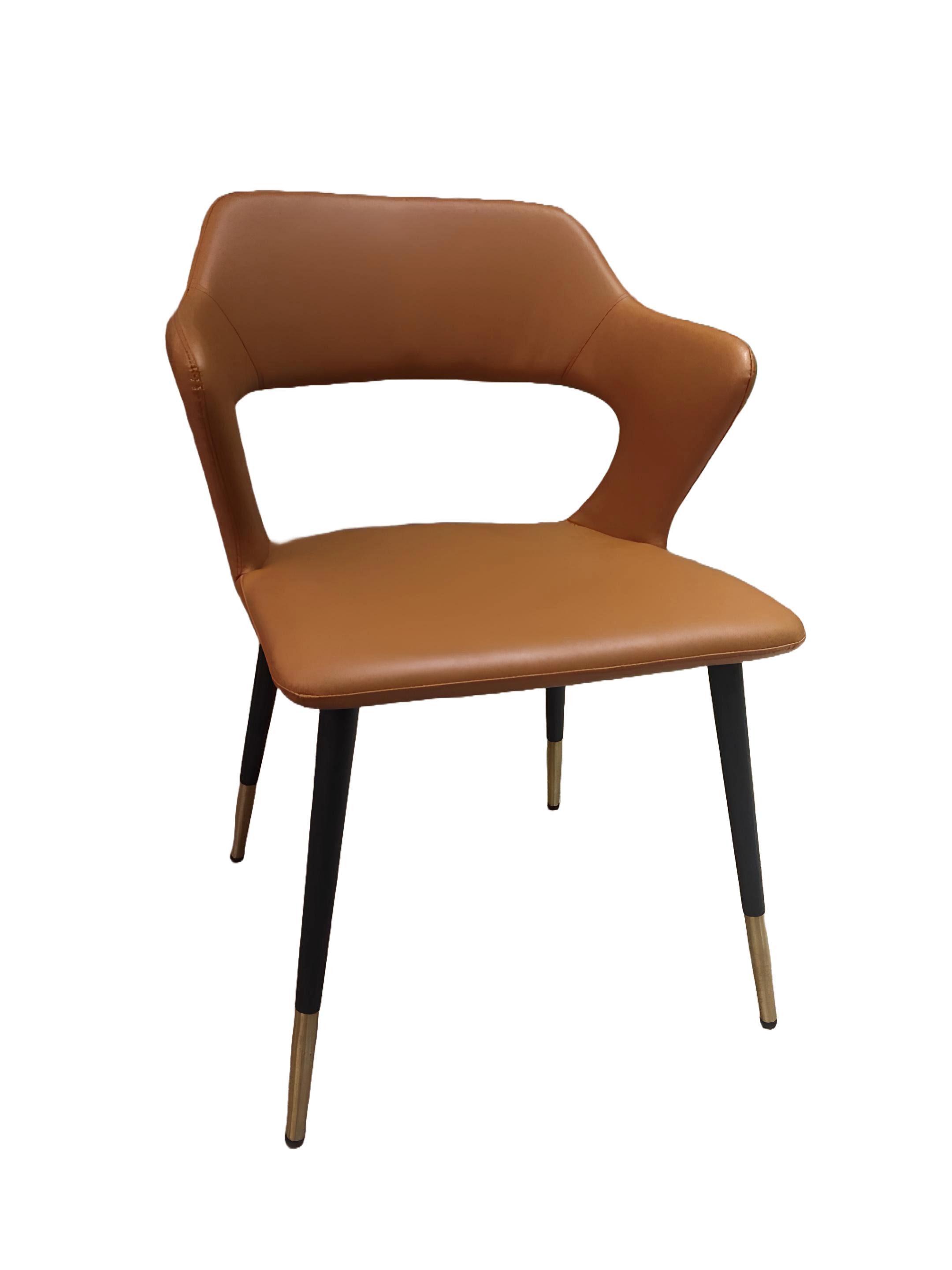 JVmoebel Esszimmerstuhl Design Sessel aus Metall mit gepolstertem Sitz in elegantem Stil, Made in Europa