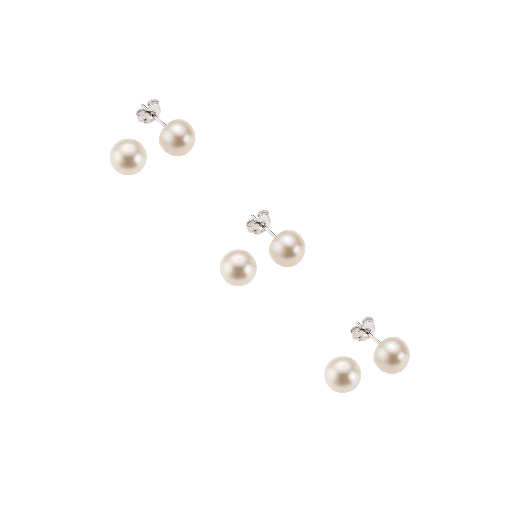 Vivance Perlen-Ohrstecker 3er-Set »925/- Sterling Silber 3mm« online kaufen  | OTTO