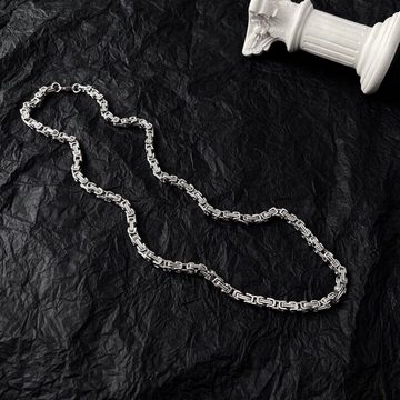 LENBEST Edelstahlkette Titanium Stahlkette Schmuck Geschenk, Halskette Königskette (1-tlg), Kann zu jedem Outfit getragen werden