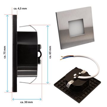 Maxkomfort LED Wandstrahler 6103, LED fest integriert, Warmweiß, 3000K, LED, Einbauleuchte, Wandeinbauleuchte, Wandleuchte, Treppenbeleuchtung, Stufenlicht, Einbauspots, Strahler, Lampe, Wandbeleuchtung, Nachtlicht, Stufenbeleuchtung