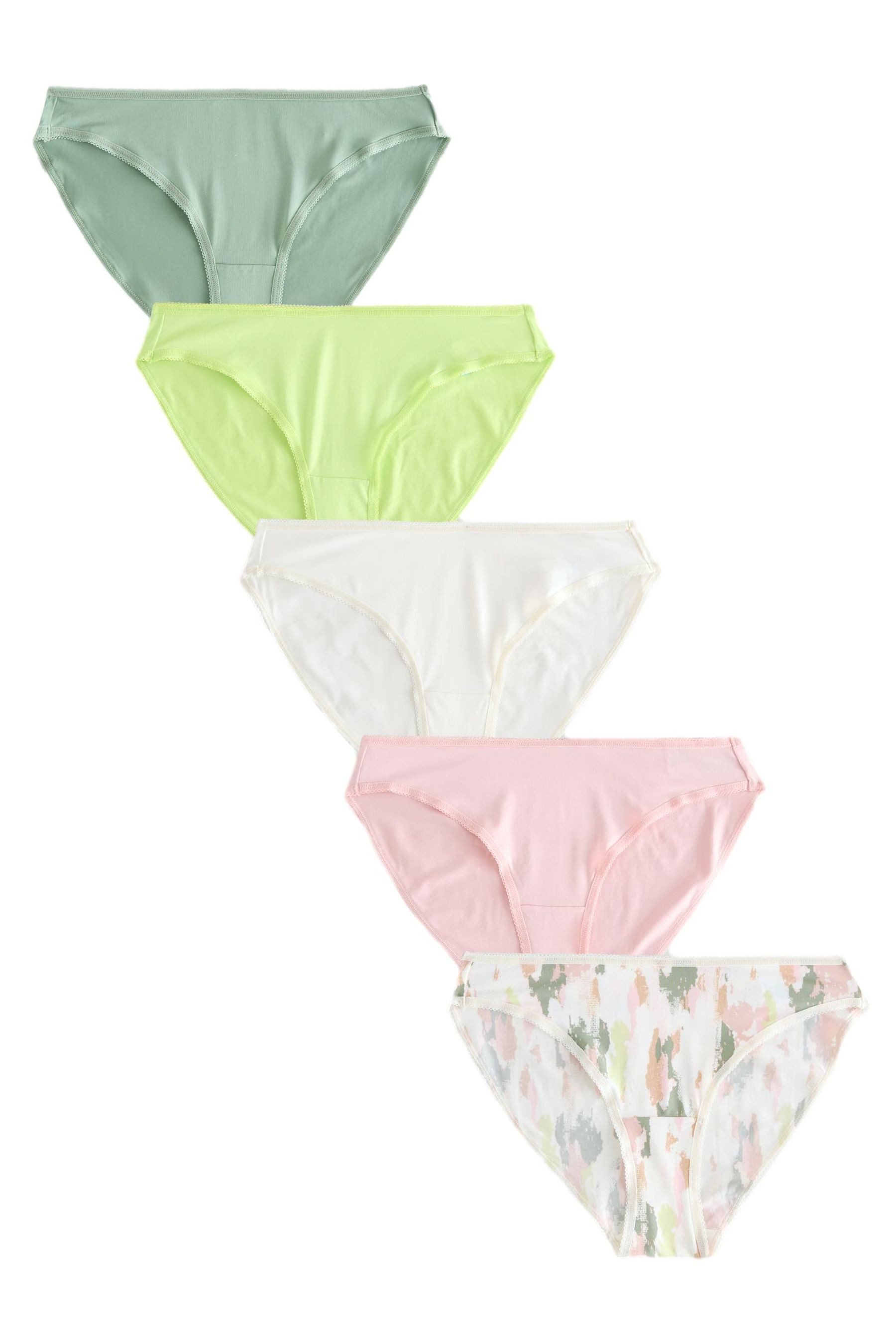 Slip 5er-Pack Mikrofaser-Slips, hoher Beinausschnitt