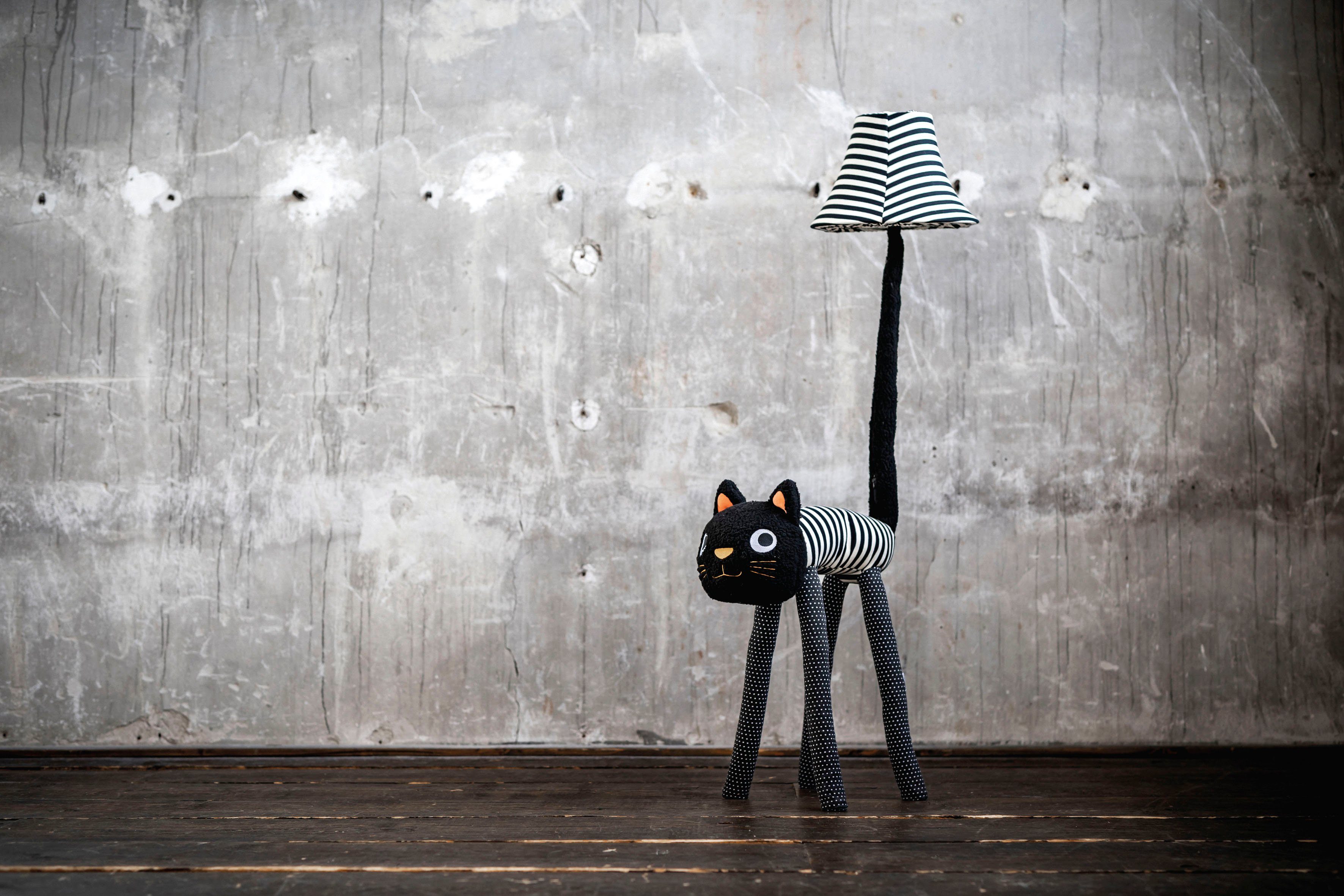 Happy Lamps for smiling eyes LED Stehlampe Luna die Katze, LED fest integriert, Neutralweiß, Hochwertig, Einzigartig, Tiermotiv