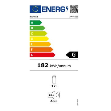 Klarstein Table Top Kühlschrank HEA6-PrettyCool-Apr 10035625, 33.5 cm hoch, 38.5 cm breit