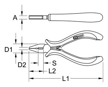 KS Tools Kombizange, Feinmechanik-Kombinationszange, 120 mm