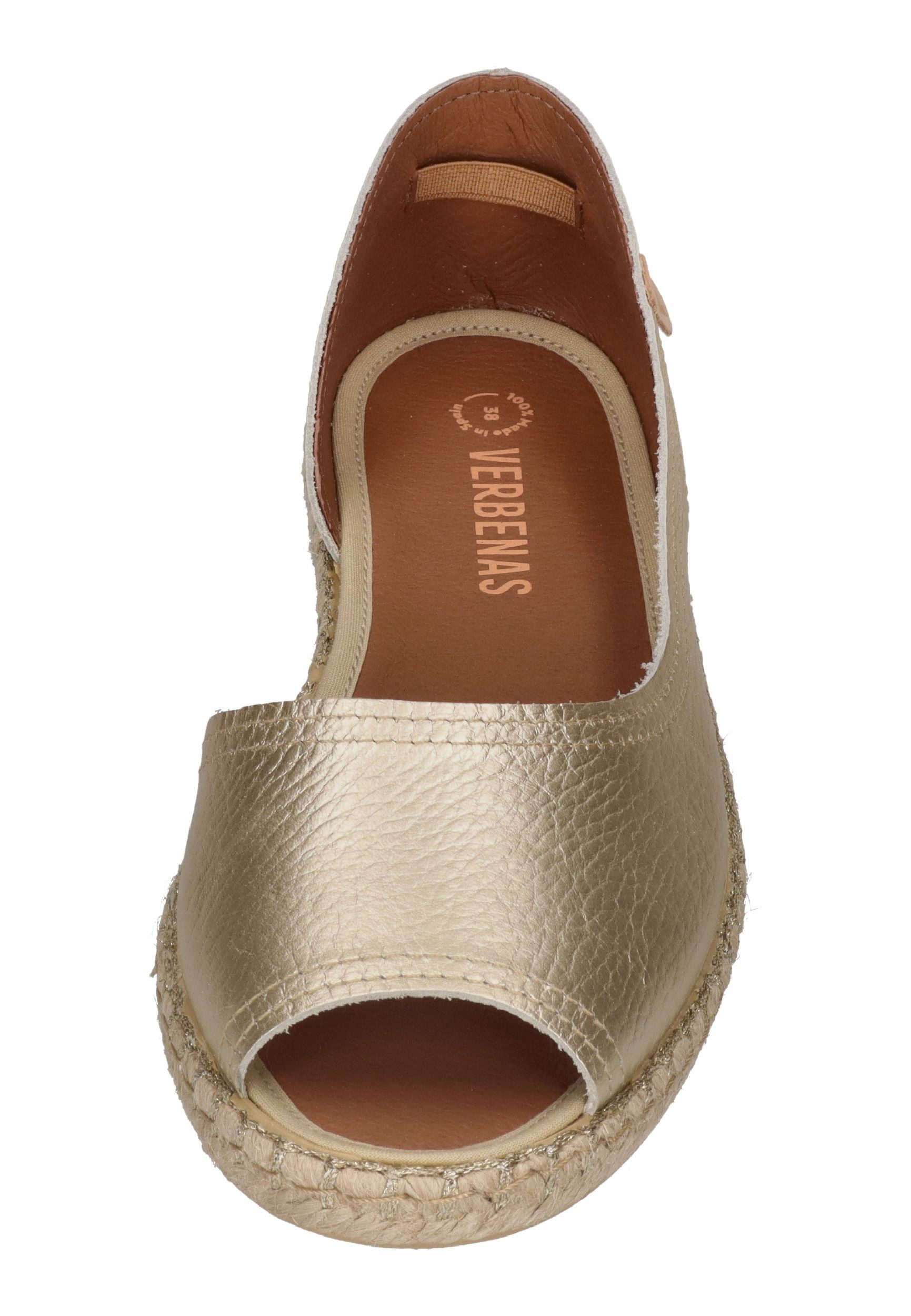 VERBENAS CRUZ nucleo metal al Espadrille Oro