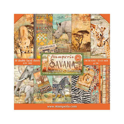 Stamperia Motivpapier Savana, 10 Bogen