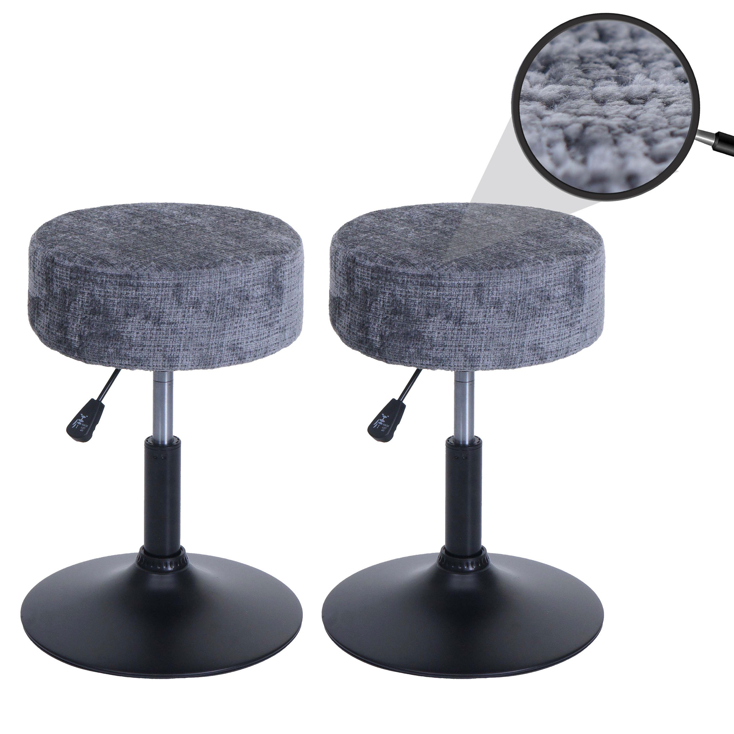 MCW Sitzhocker MCW-C22-C-2 (Set, 2er), Stufenlos höhenverstellbar, Einfacher Aufbau