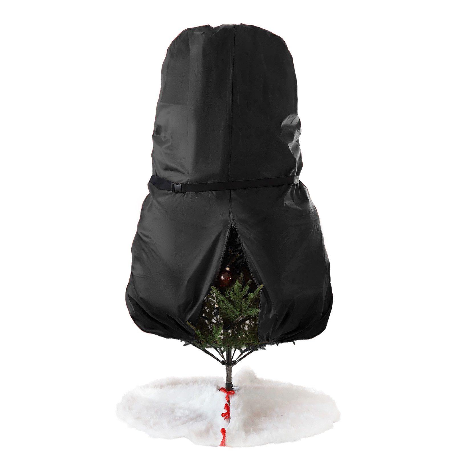 Salcar Künstlicher Weihnachtsbaum Aufbewahrung 138 x 185cm Weihnachtsbaumbeutel Weihnachtsbaum-Abdeckung, mit Mittelschnallen, Boden-Kordelzug und Kartenschlitz