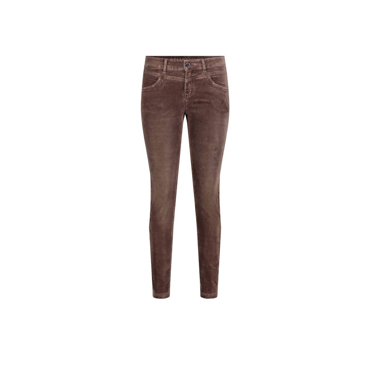 braun (1-tlg) Slim-fit-Jeans MAC