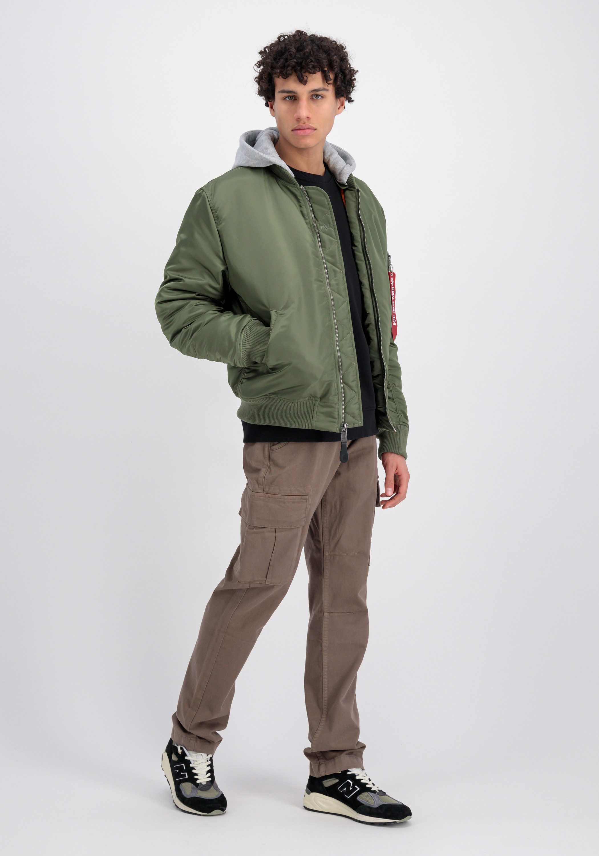 Alpha Industries Bomberjacke MA-1 Zip Hood Back EMB