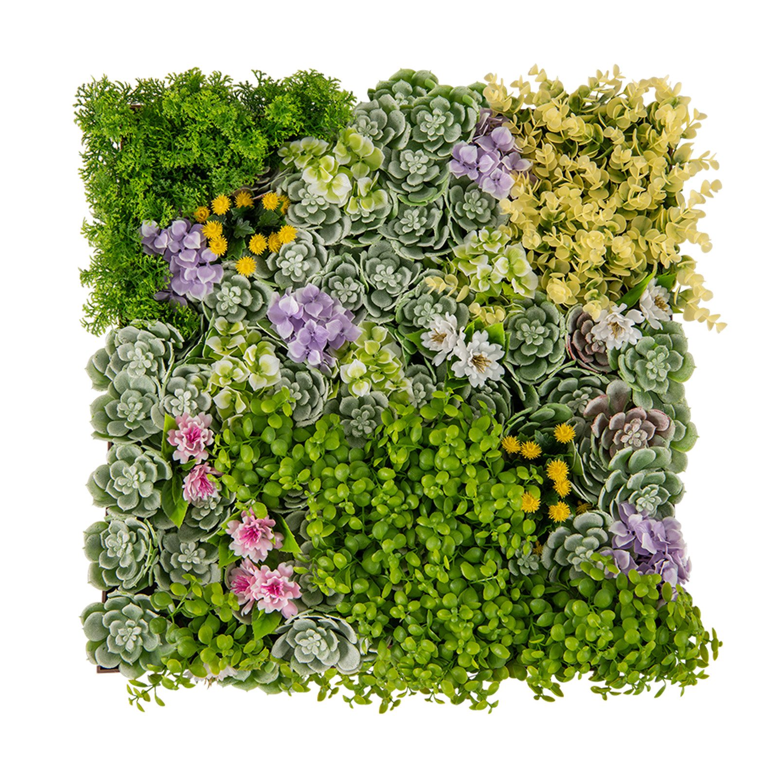 Kunstpflanze, COSTWAY, 2er Pflanzenwand mit 10 vielfältigen Kunstpflanzen 5 günstig online kaufen