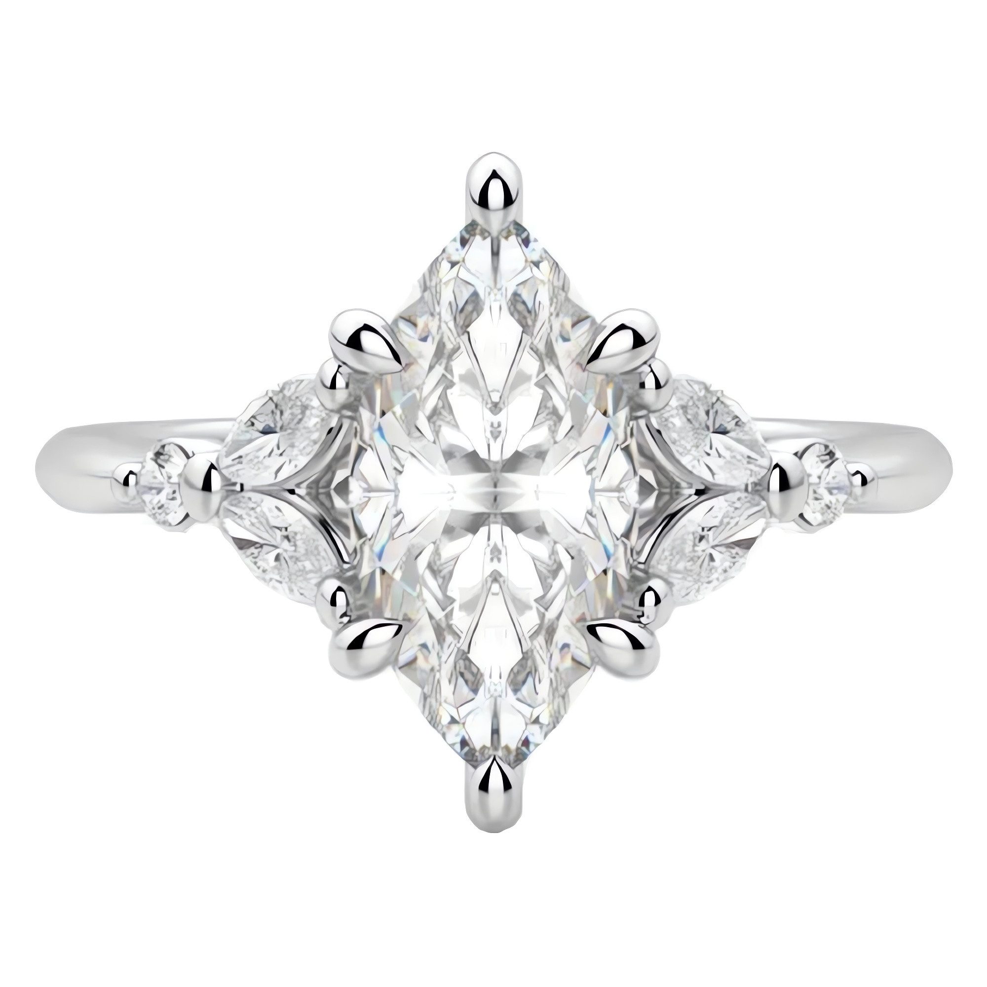 Jumpeak Diamantring Diamantring,Verlobungsring,Eheringe, Geschenk für Frau, IGI-Zertifikat, 1/1.5/2/2.5/3 karat, D VVS 2EX, Lab Grown Diamant Ring, 14K Gold