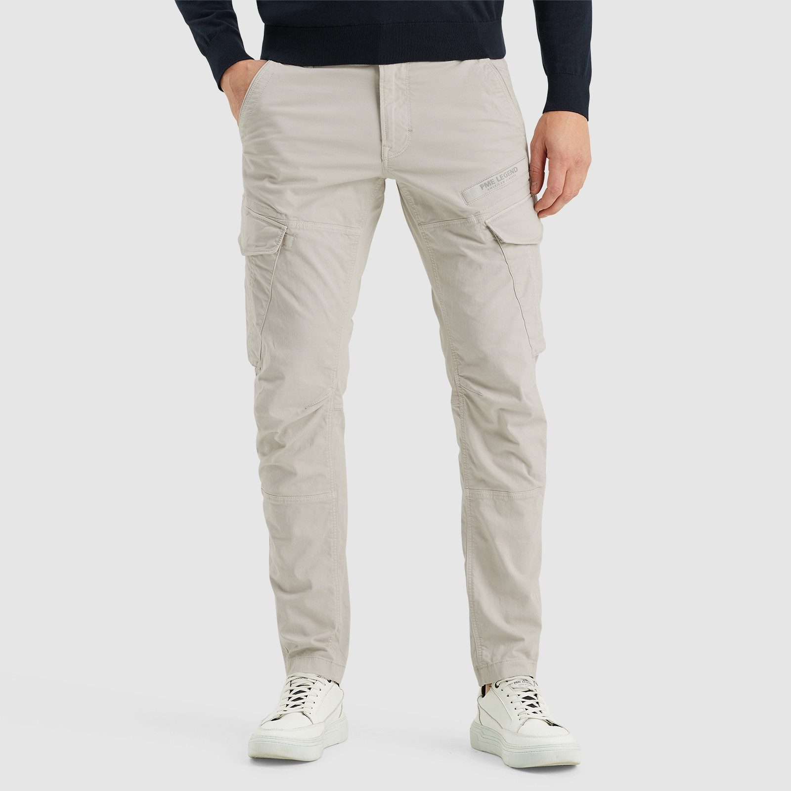 PME LEGEND Cargohose Nordrop Stretch Twill mit Logo Stickerei
