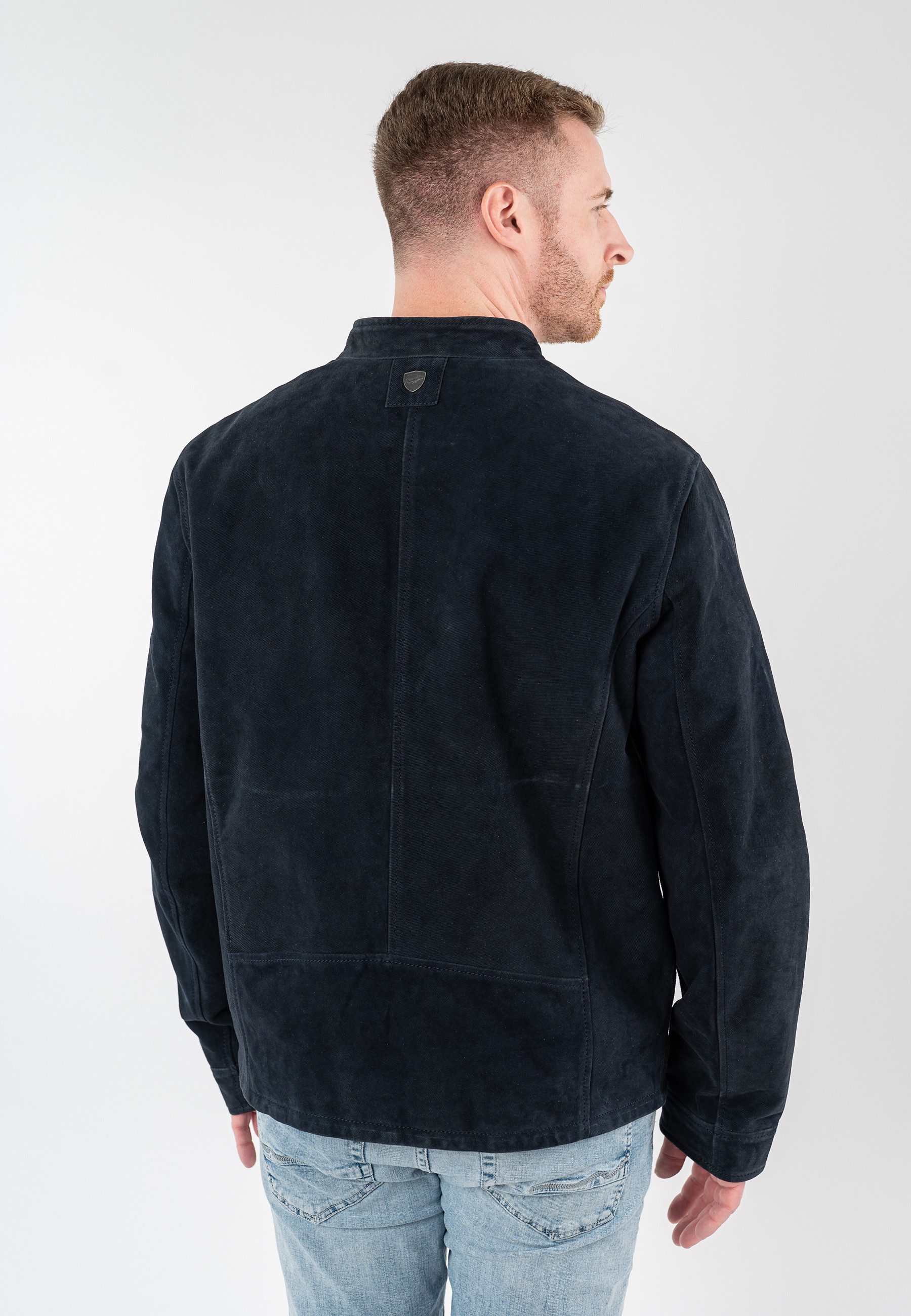 Mauritius Lederjacke MMBerat aus Veloursleder in Denim-Struktur