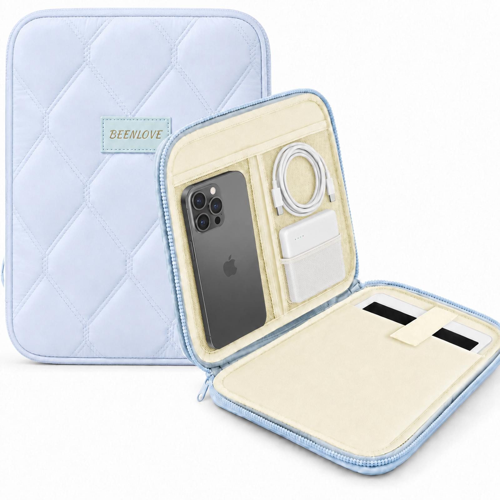 VERCO Tablet-Hülle Universal Organizer Sleeve bis 11 Zoll gepolstert 27,94 cm (11 Zoll), mit Trolley Schlaufe und Zubehörfach wasserabweisend gepolstert