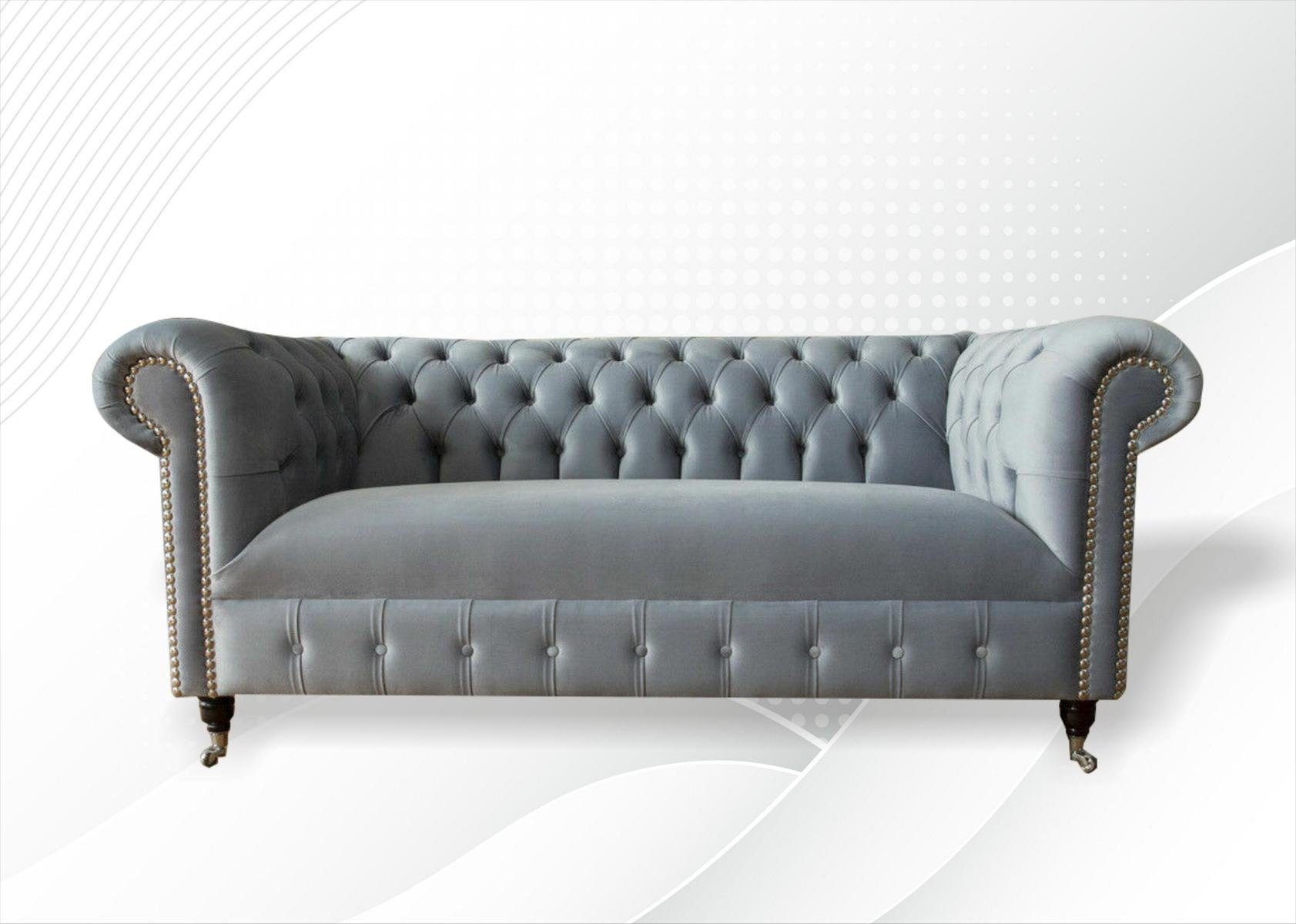 Couch Couchen Chesterfield Textilmöbel, JVmoebel Stoff Made Leder Polster Sofa Sofa Europe in