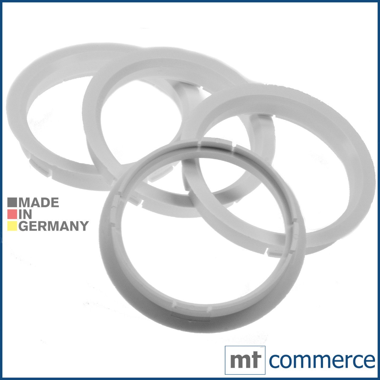 Maße: 4X weiß RKC in x Made Germany, Zentrierringe Felgen Reifenstift 72,5 Ringe 65,1 mm